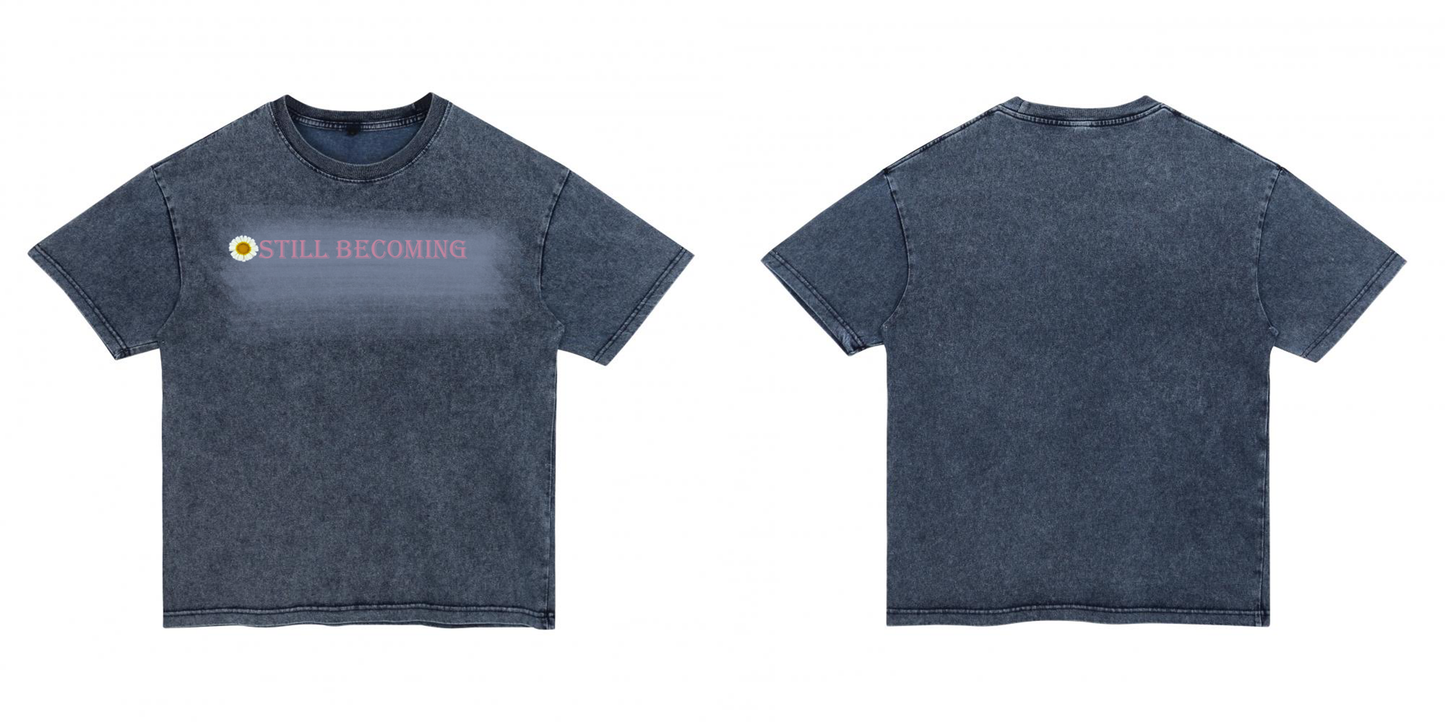Still Becoming Denim-Effect Washed Tee ChromaBrite Clothing