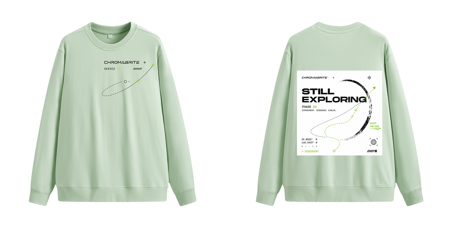 ChromaBrite Green Hoodie Alternative | Oversized Graphic Crewneck ChromaBrite Clothing