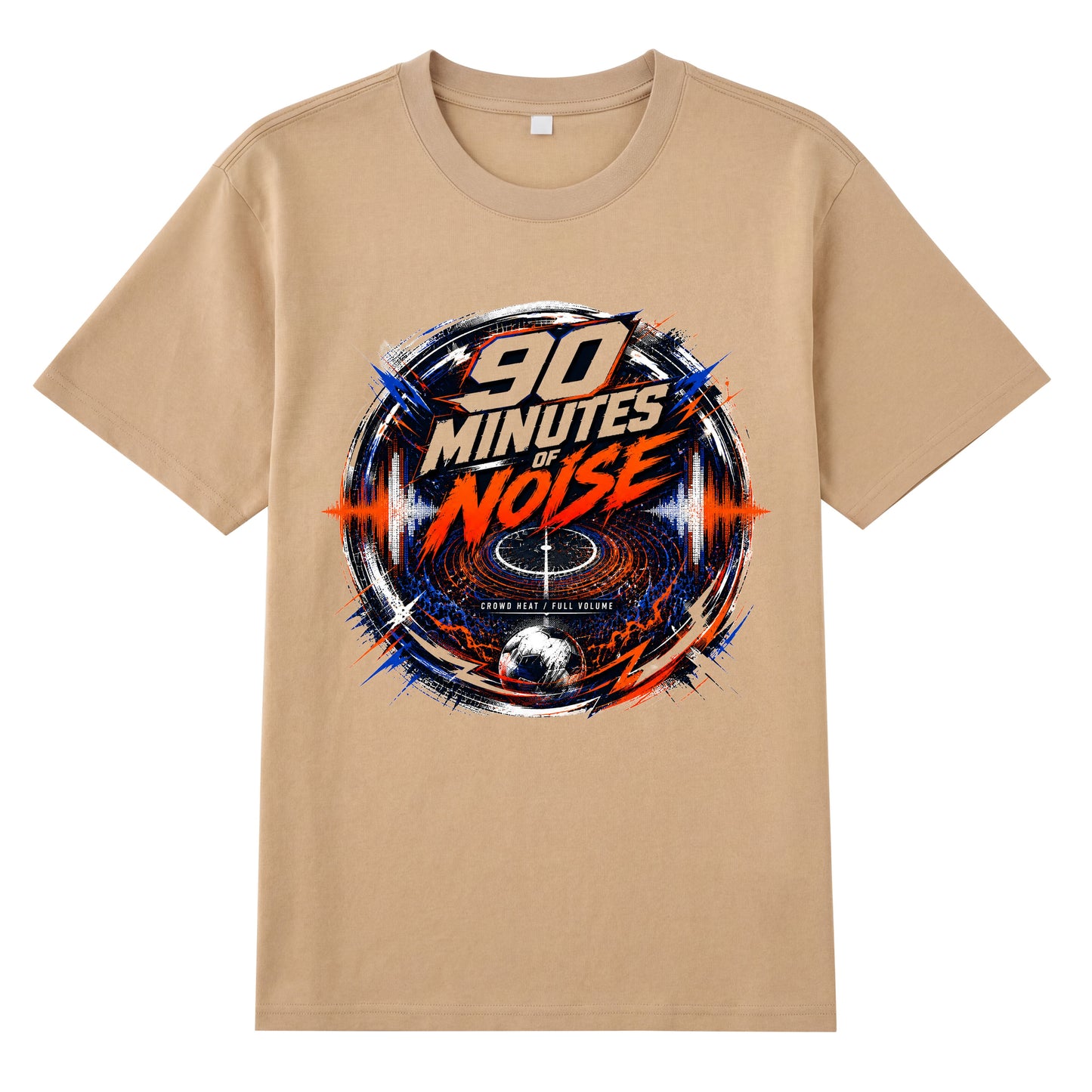 90 Minutes of Noise — World Cup Football Soundwave Graphic T-Shirt | Premium 200gsm Cotton | 7 Colors