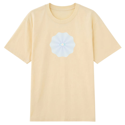 Front view of t恤 featuring PEARL SHELL BLOOM Staple Tee