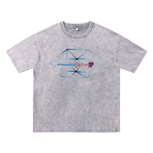 Front view of gray t恤 featuring Prism In Motion Vintage Tee