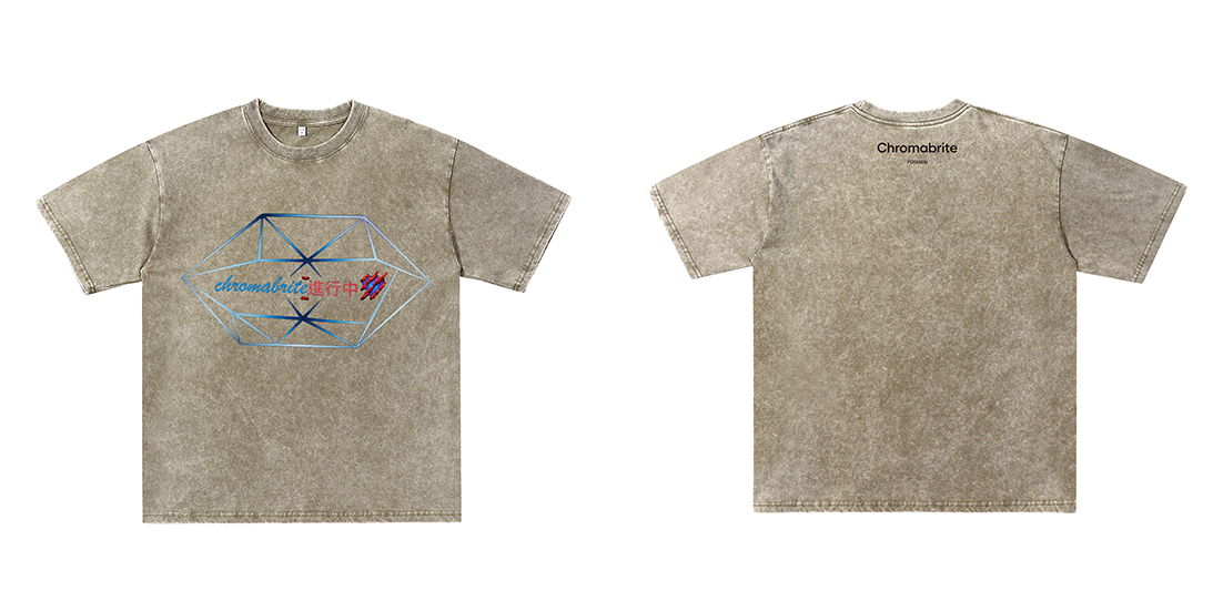 Chromabrite Oversized Acid Wash T-Shirt – Graphic Print Crew Neck T-Shirt for Men Women ChromaBrite Clothing