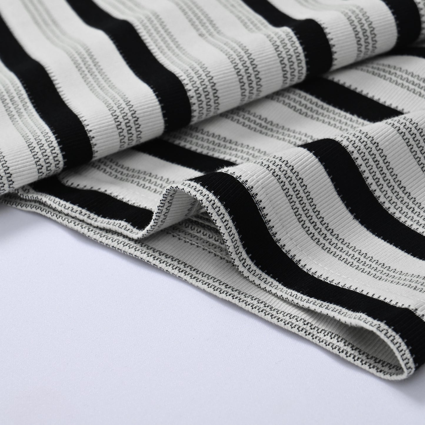 Yarn-Dyed Stripe T-Shirt 200GSM | Relaxed Drop-Shoulder | Grey-Black Tee ChromaBrite Clothing - 展示13
