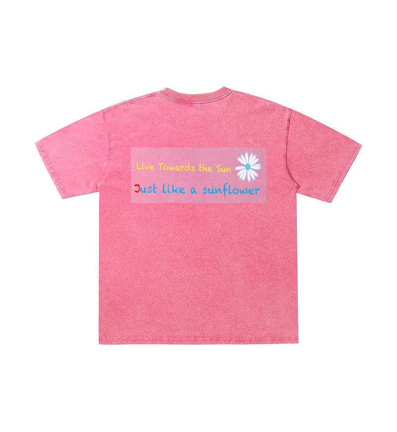 ChromaBrite Vintage Acid-Wash Oversized Graphic T-Shirt – "進行中" Wireframe Polyhedron Streetwear Unisex Tee ChromaBrite Clothing