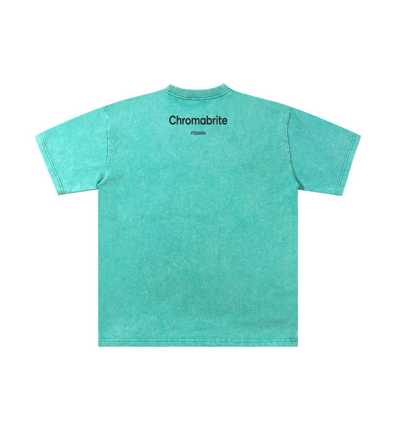 Chromabrite Oversized Acid Wash T-Shirt – Graphic Print Crew Neck T-Shirt for Men Women ChromaBrite Clothing