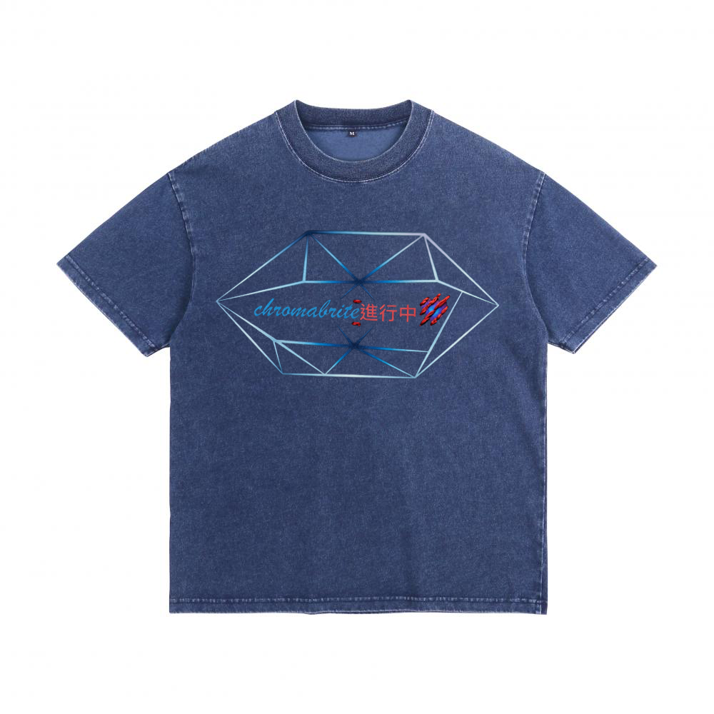 ChromaBrite "进行中" Prism Oversized Acid Tee | 230g Denim-Effect Washed Cotton ChromaBrite Clothing