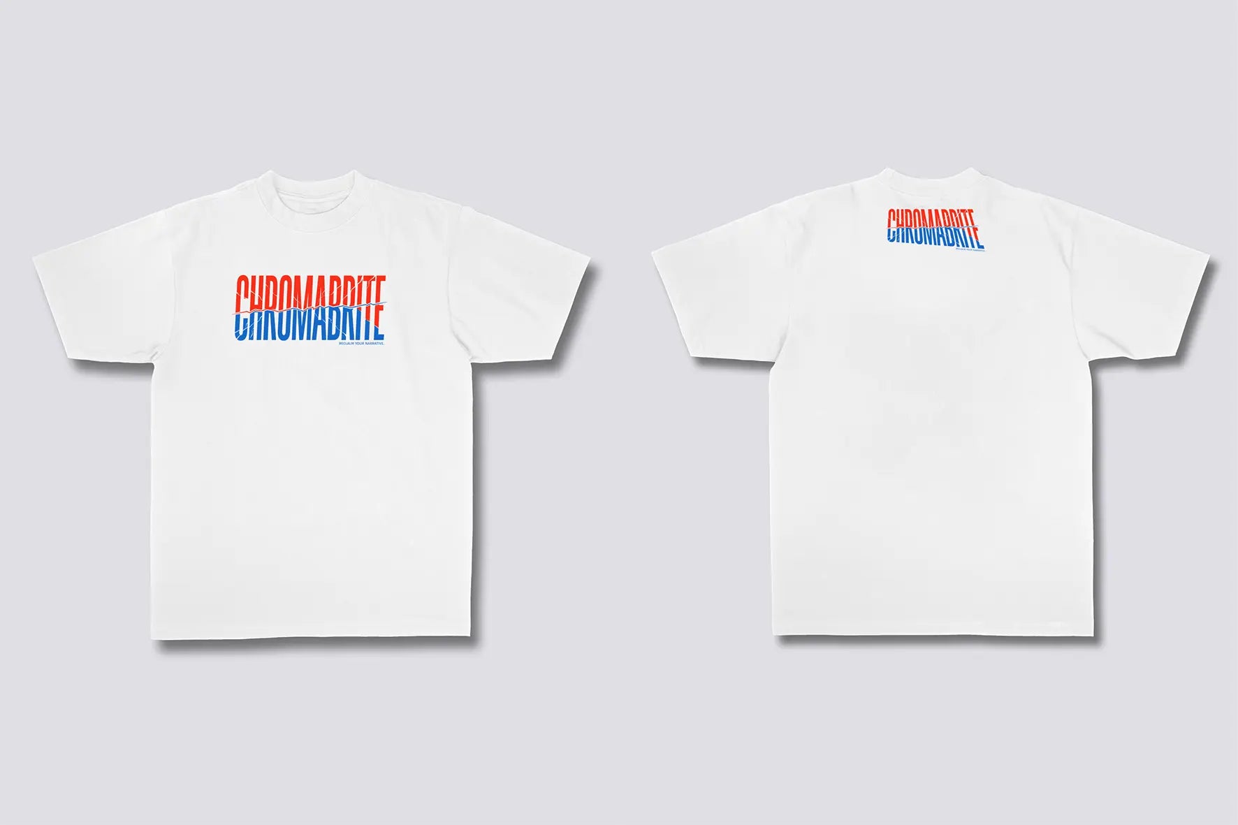 Signature Duo-Tone Logo Graphic Tee - Ins Style - ChromaBrite ChromaBrite Clothing
