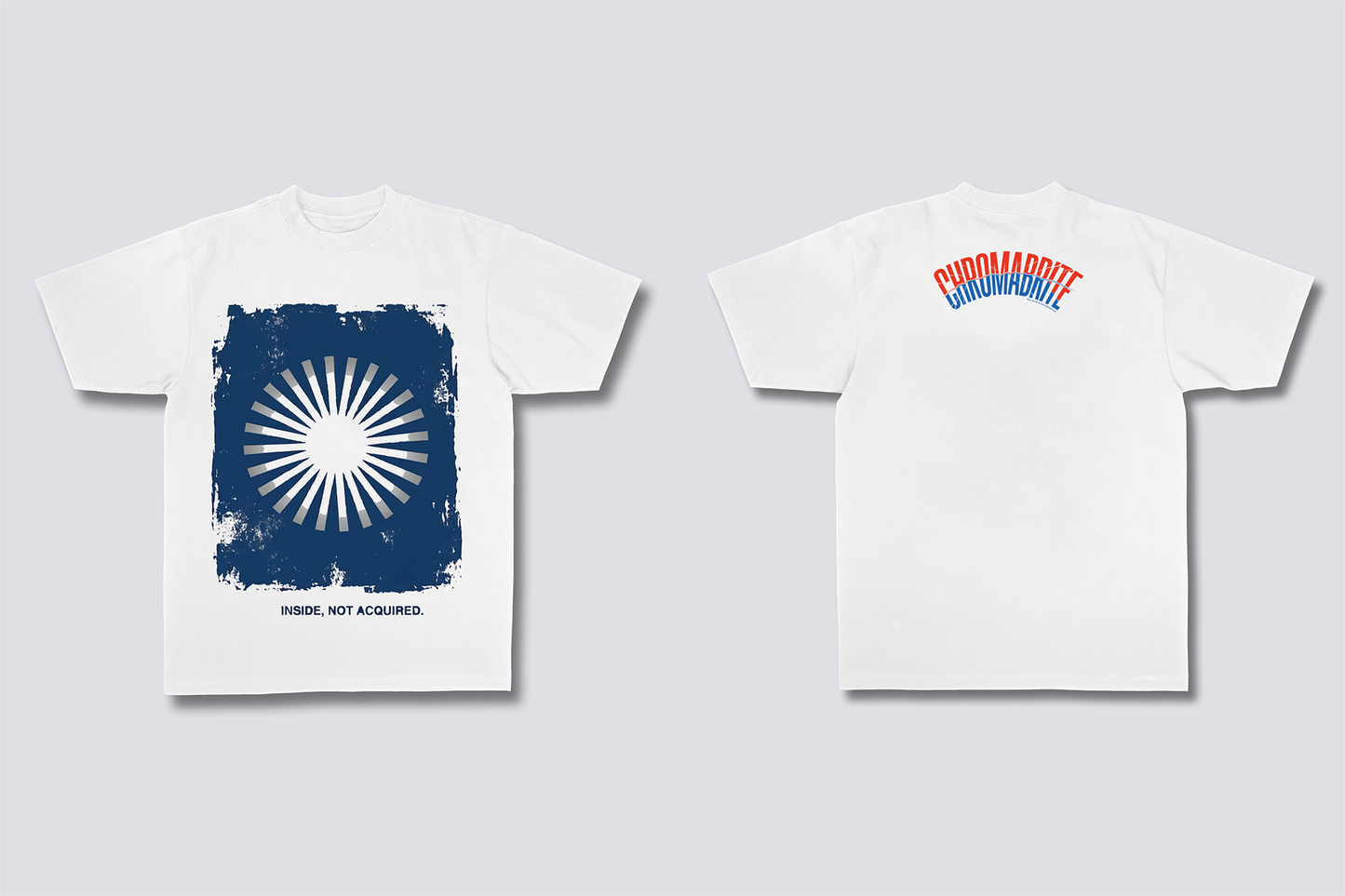Minimalist Abstract Indigo Circle Tee - Oversized THE BLUE SUN ChromaBrite Clothing