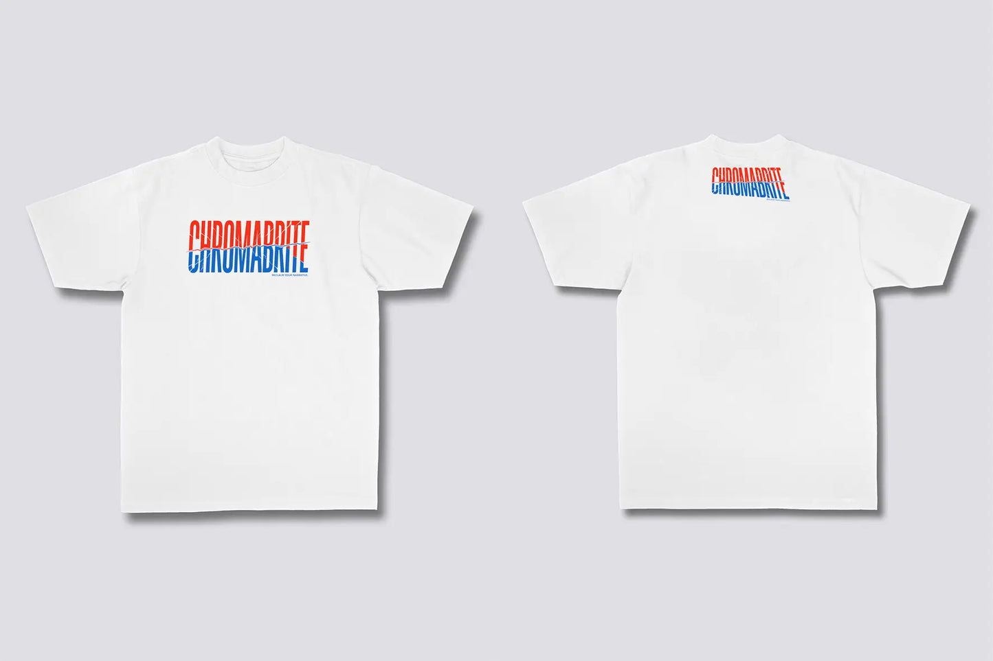 Signature Duo-Tone Logo Graphic Tee - Ins Style - ChromaBrite ChromaBrite Clothing