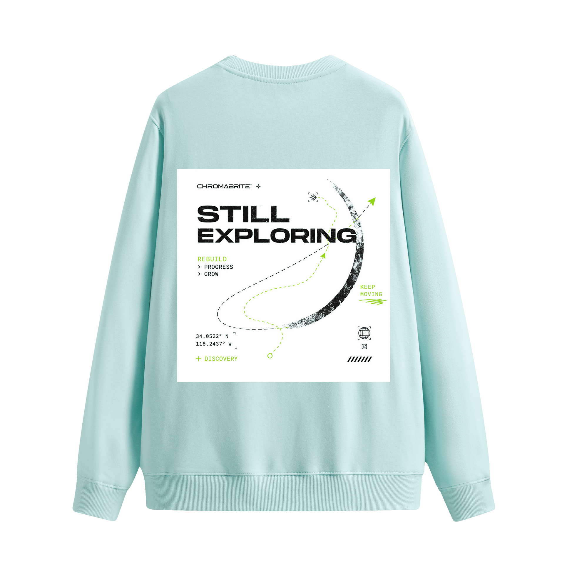 ChromaBrite "Still Exploring" Crewneck Sweatshirt ChromaBrite Clothing