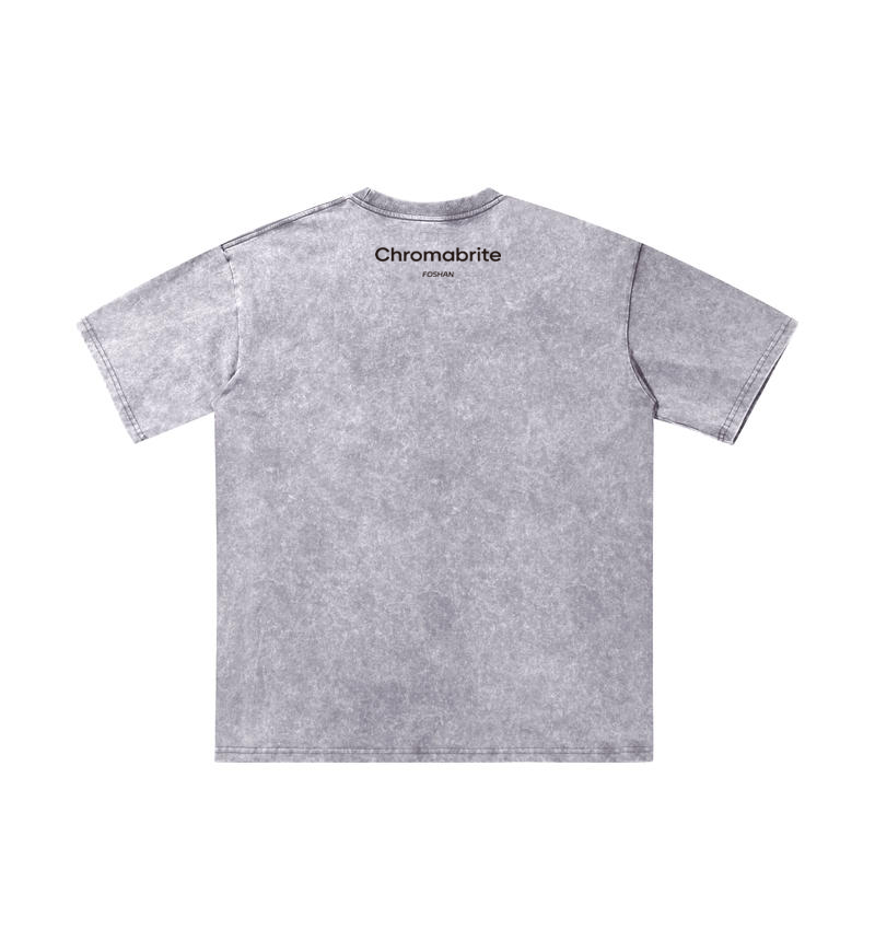 Chromabrite Oversized Acid Wash T-Shirt – Graphic Print Crew Neck T-Shirt for Men Women ChromaBrite Clothing