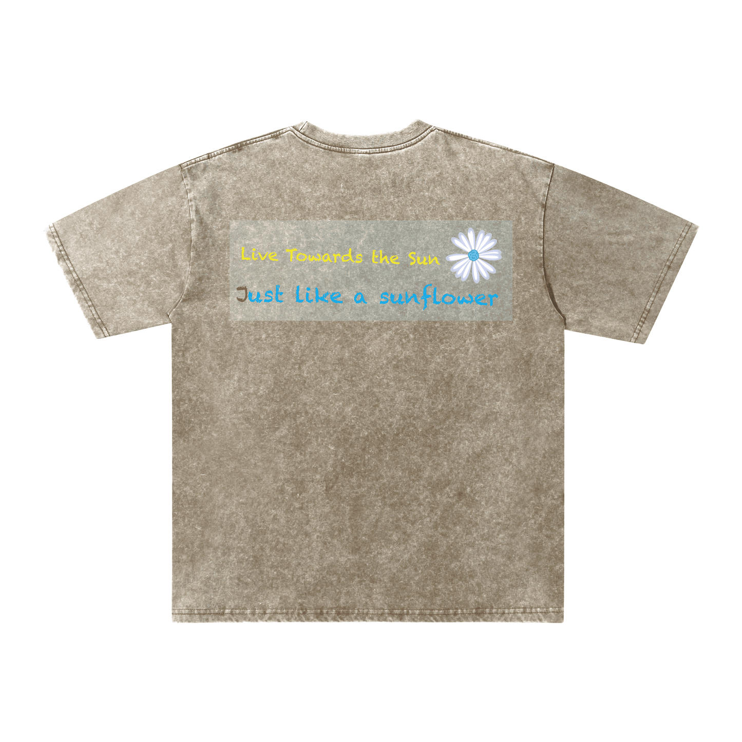ChromaBrite Vintage Acid-Wash Oversized Graphic T-Shirt – "進行中" Wireframe Polyhedron Streetwear Unisex Tee ChromaBrite Clothing