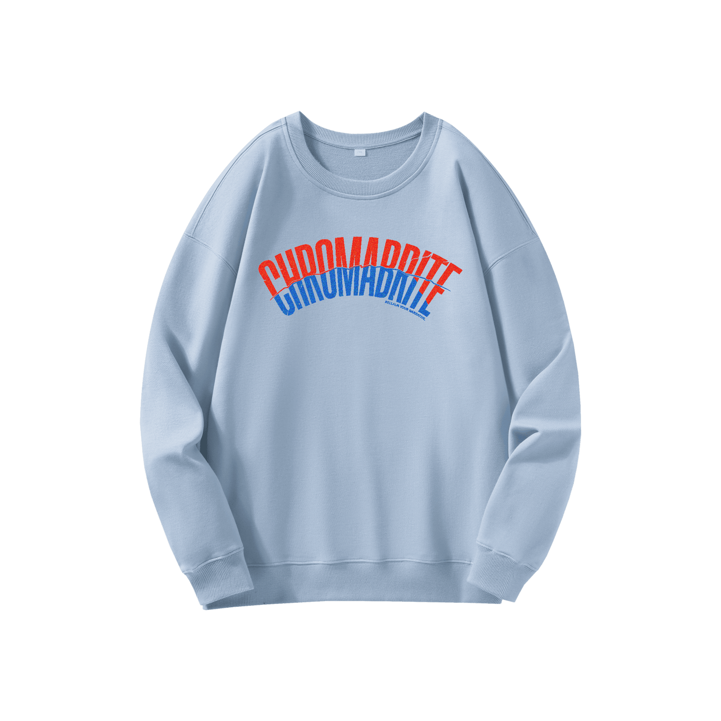 Chromadize Oversized Crewneck Sweatshirt – Vintage Letter Graphic Heavyweight Pullover ChromaBrite Clothing