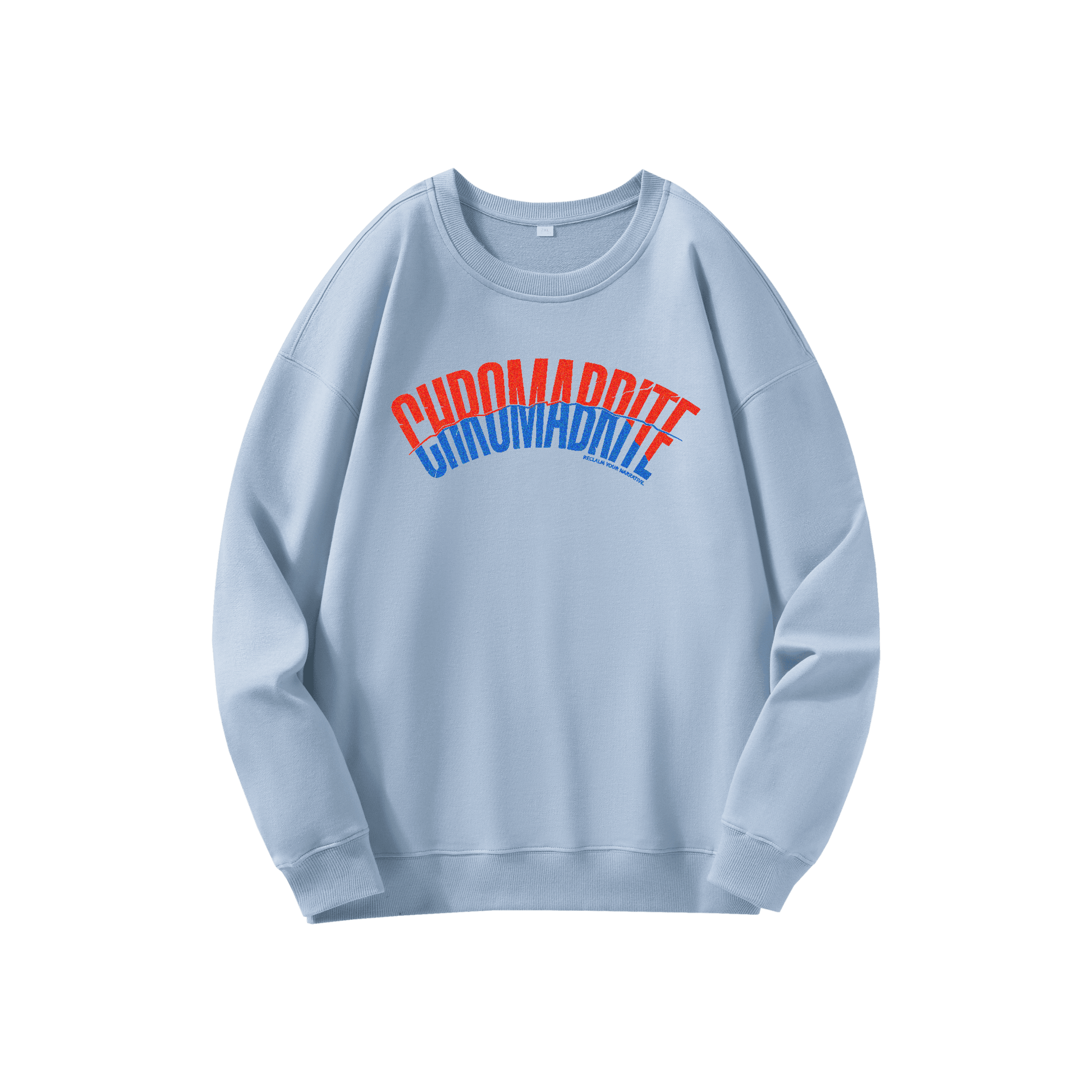 Chromadize Oversized Crewneck Sweatshirt – Vintage Letter Graphic Heavyweight Pullover ChromaBrite Clothing
