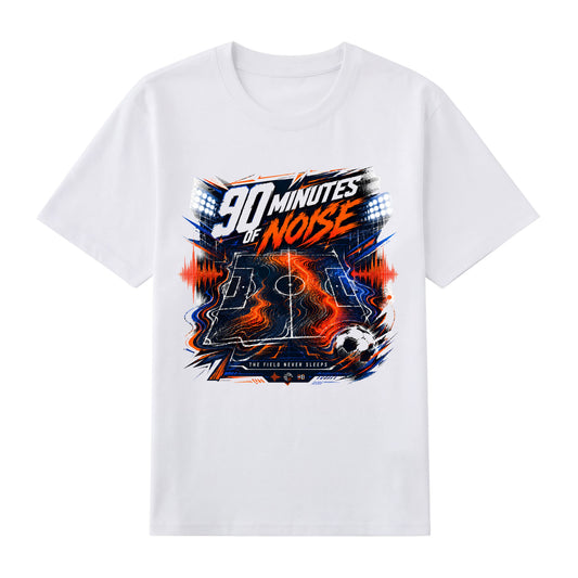 90 Minutes of Noise — World Cup Football Stadium Graphic T-Shirt | Heavyweight 200gsm Cotton