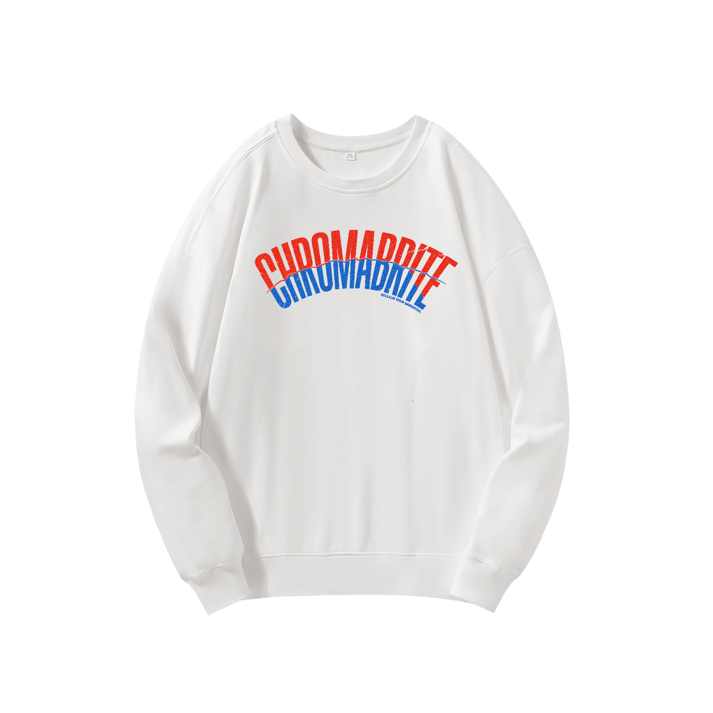 Chromadize Oversized Crewneck Sweatshirt – Vintage Letter Graphic Heavyweight Pullover ChromaBrite Clothing