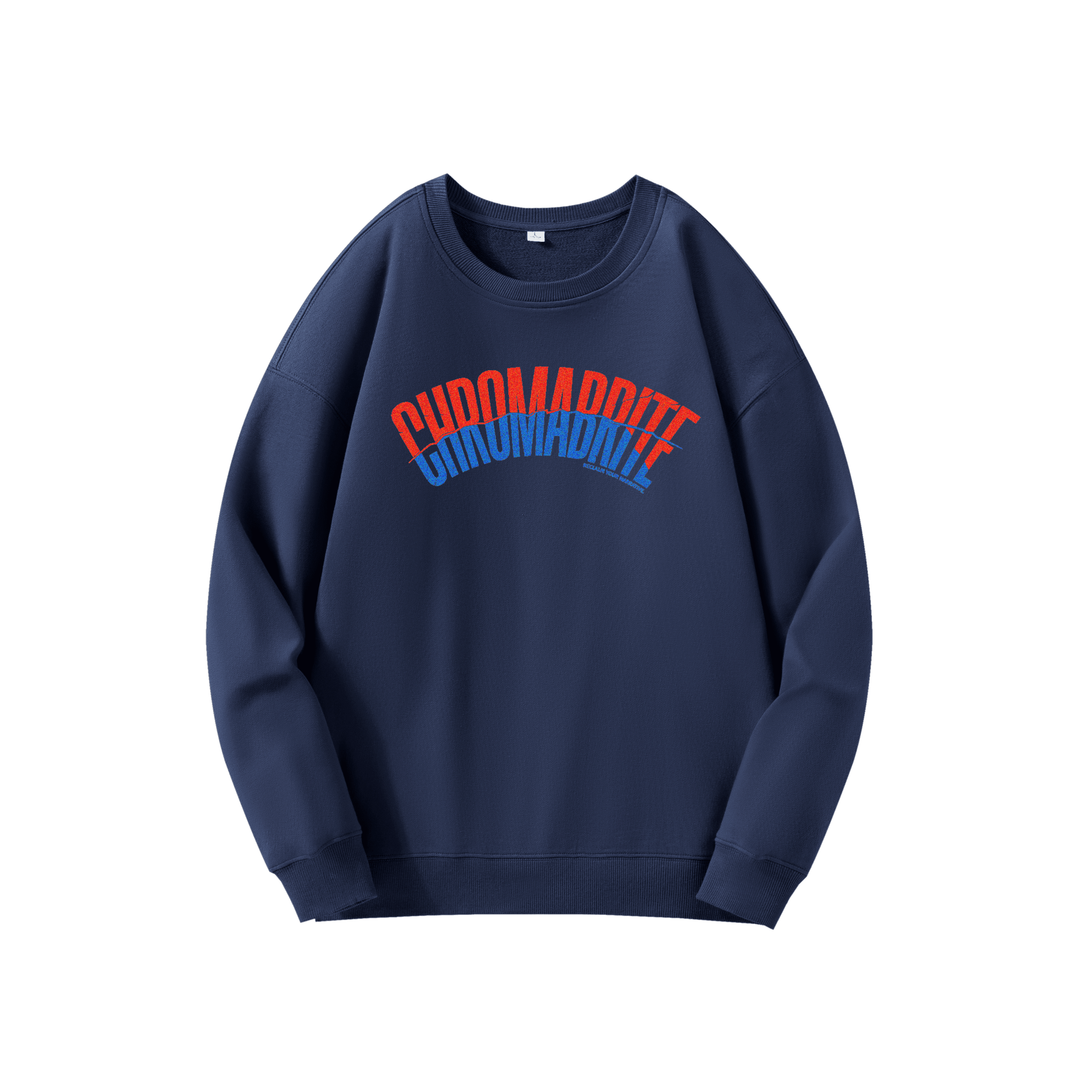 Chromadize Oversized Crewneck Sweatshirt – Vintage Letter Graphic Heavyweight Pullover ChromaBrite Clothing