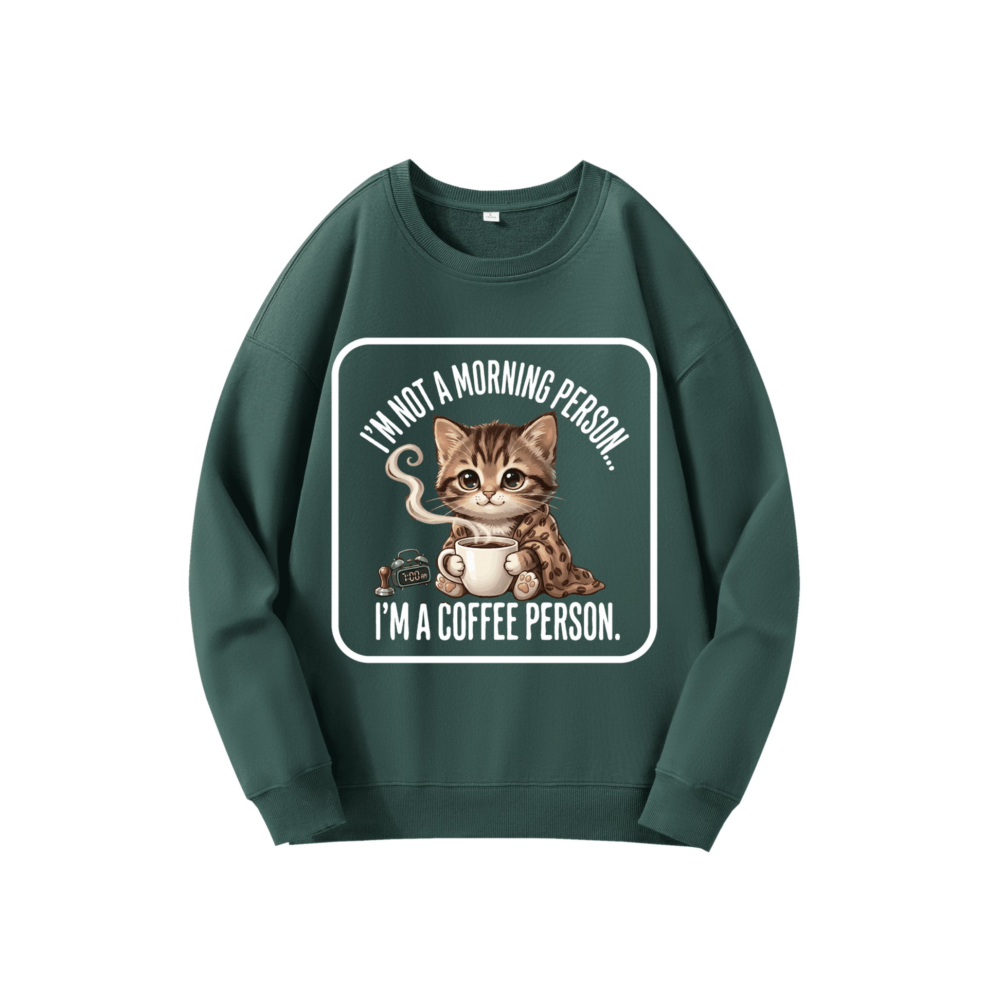 ChromaBrite "I‘M NOT A MORNING PERSON" 330GSM Ultra-Heavyweight Sweatshirts ChromaBrite Clothing