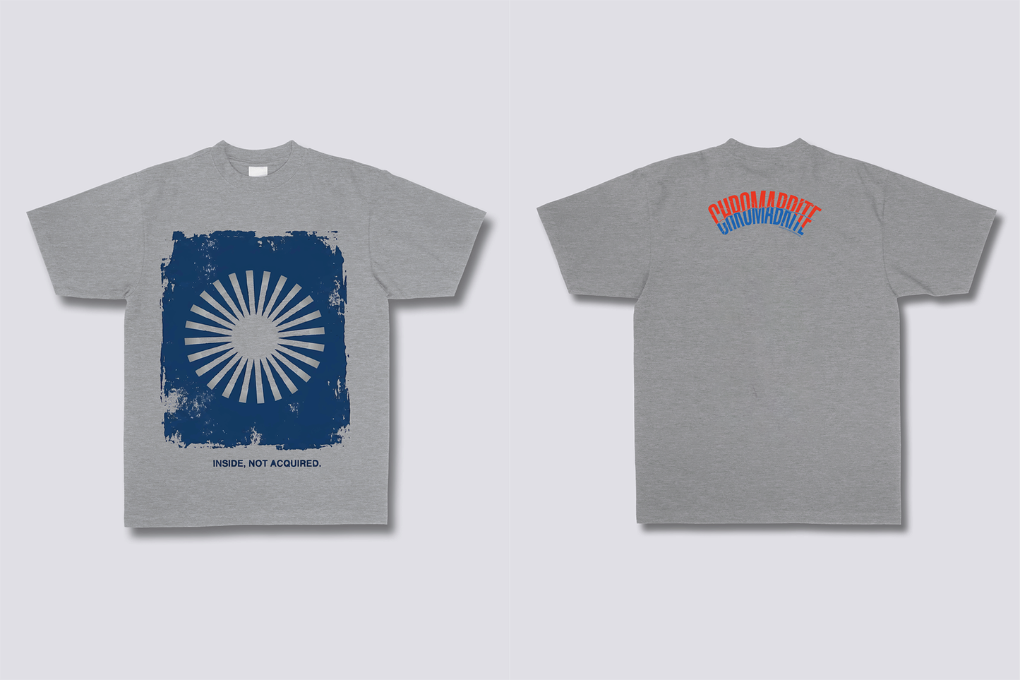 Minimalist Abstract Indigo Circle Tee - Oversized THE BLUE SUN ChromaBrite Clothing