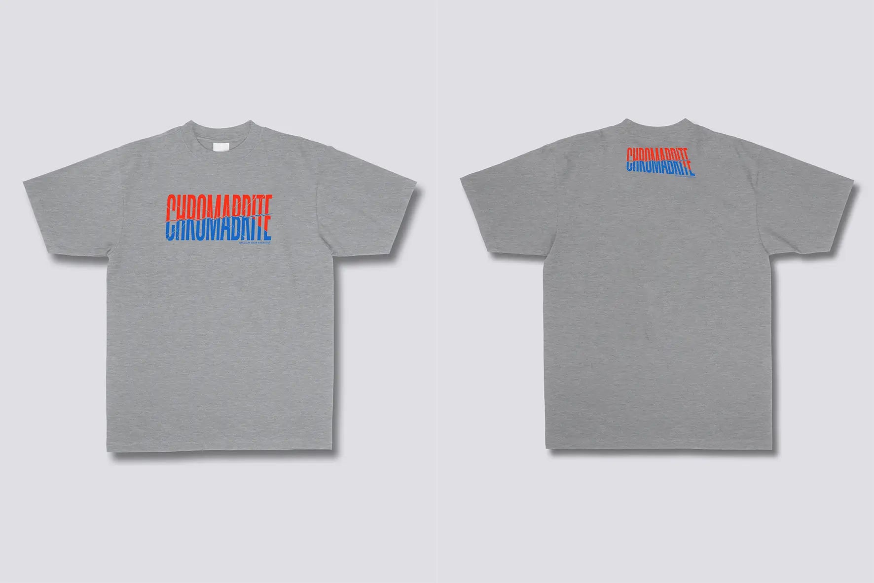 Signature Duo-Tone Logo Graphic Tee - Ins Style - ChromaBrite ChromaBrite Clothing
