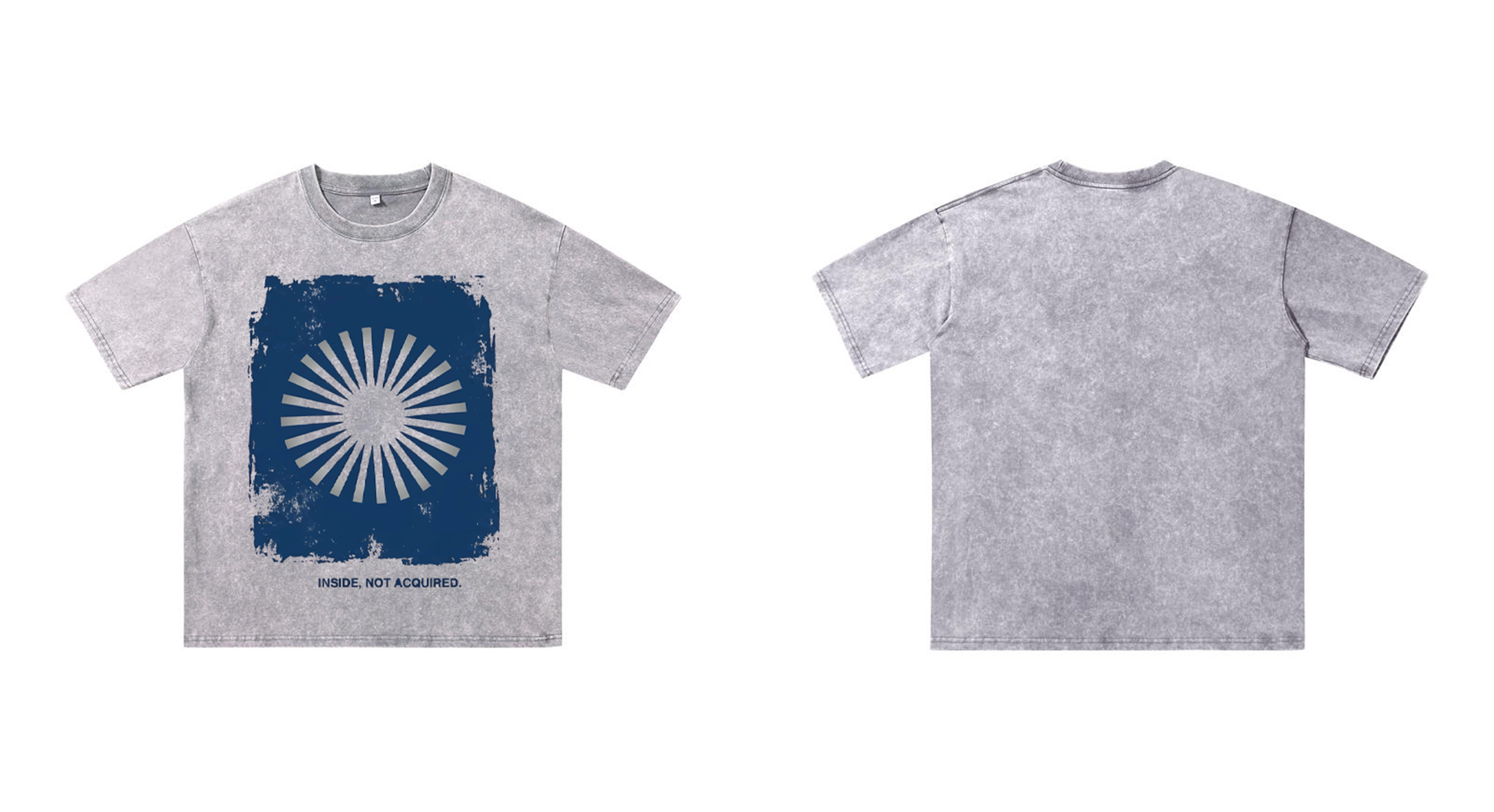 Oversized Tshirts for Men Short Sleeve Vintage Washed Basic Loose Tees THE BLUE SUN ChromaBrite Clothing