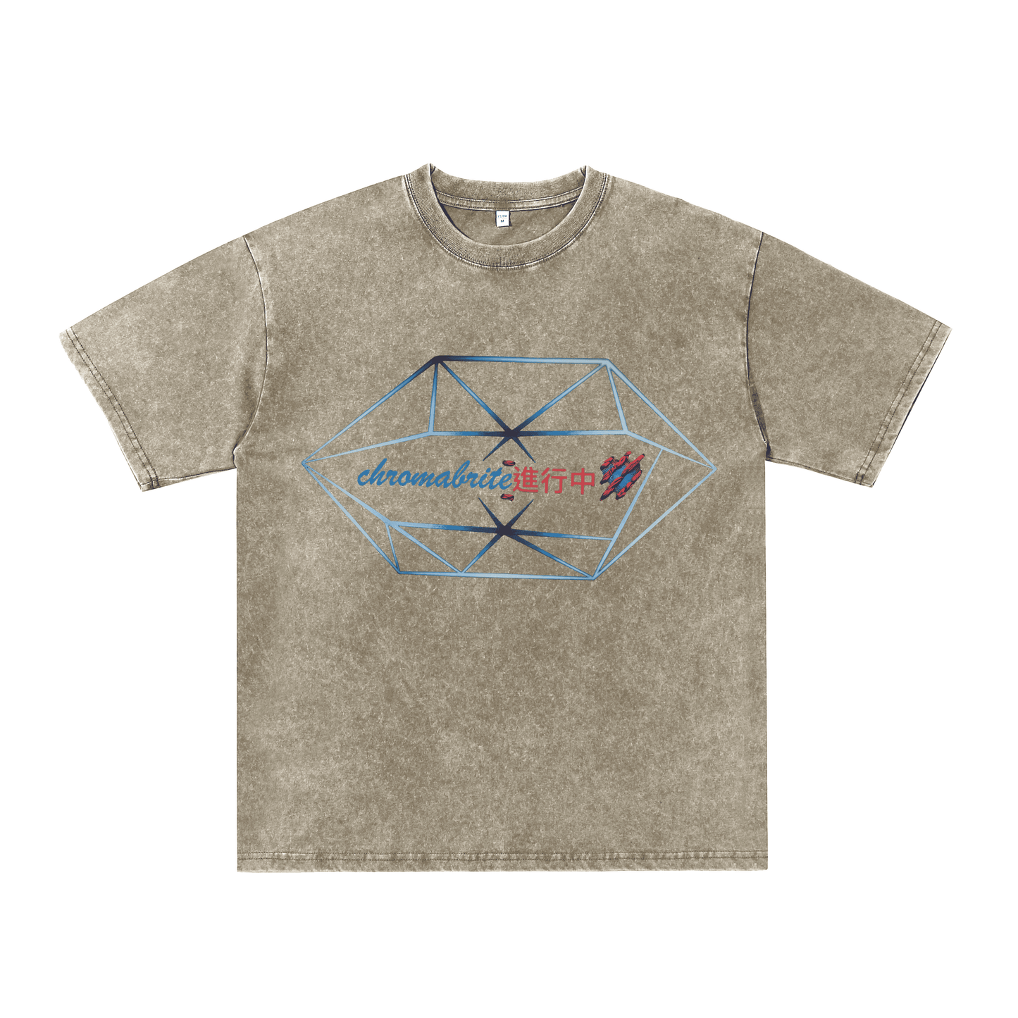 Chromabrite Oversized Acid Wash T-Shirt – Graphic Print Crew Neck T-Shirt for Men Women ChromaBrite Clothing