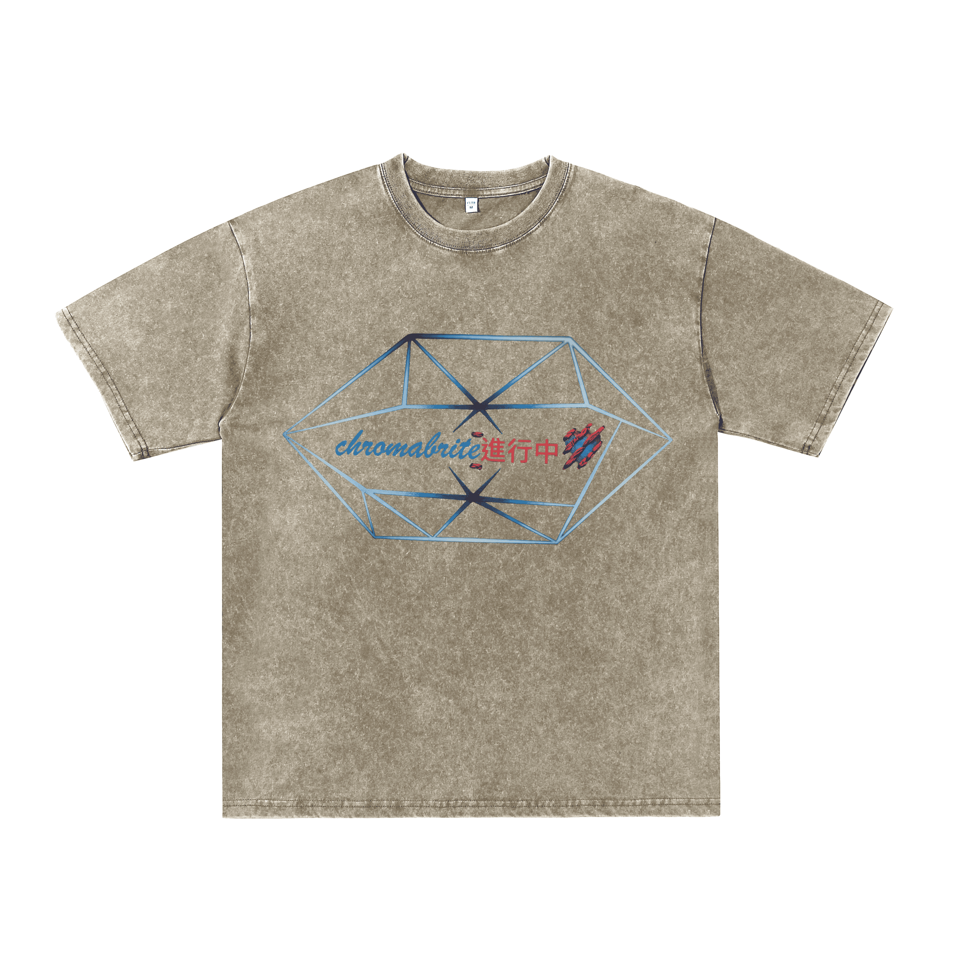 Chromabrite Oversized Acid Wash T-Shirt – Graphic Print Crew Neck T-Shirt for Men Women ChromaBrite Clothing