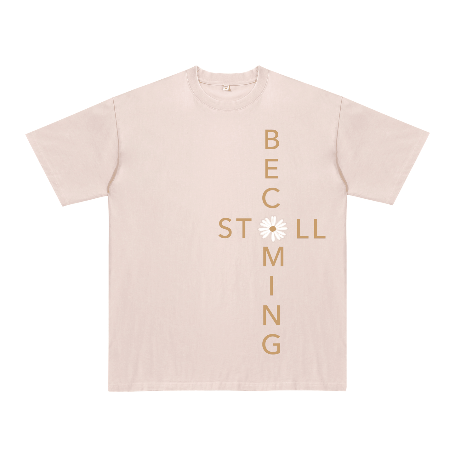 Chromabrite Oversized Acid Wash T-Shirt – "Still Becoming" Daisy Graphic Print Crew Neck Streetwear Tee ChromaBrite Clothing