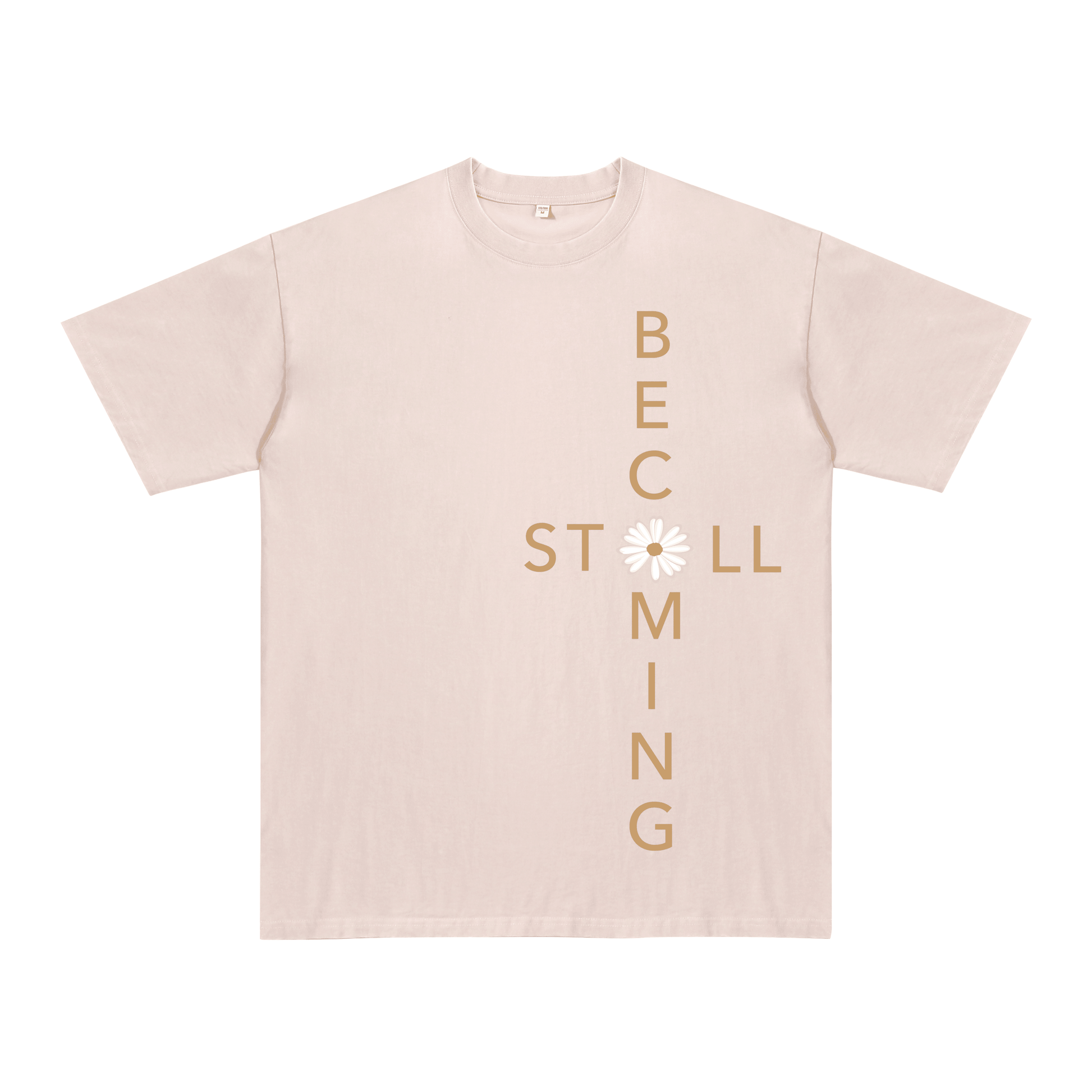 Chromabrite Oversized Acid Wash T-Shirt – "Still Becoming" Daisy Graphic Print Crew Neck Streetwear Tee ChromaBrite Clothing