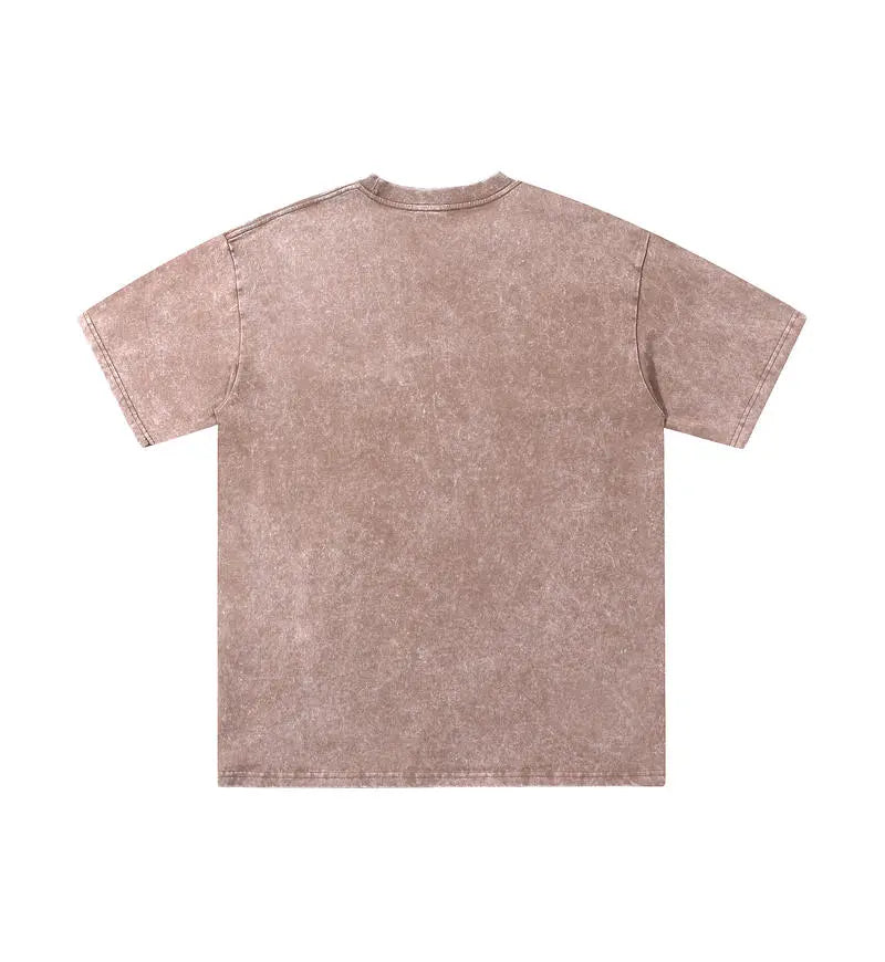 Unisex Oversized Heavyweight Washed T-Shirt - Dark Gray / Vintage Streetwear Drop Shoulder Boxy Tee ChromaBrite Clothing