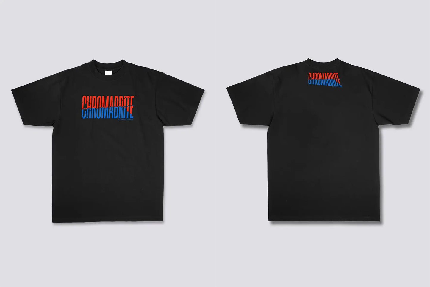 Signature Duo-Tone Logo Graphic Tee - Ins Style - ChromaBrite ChromaBrite Clothing