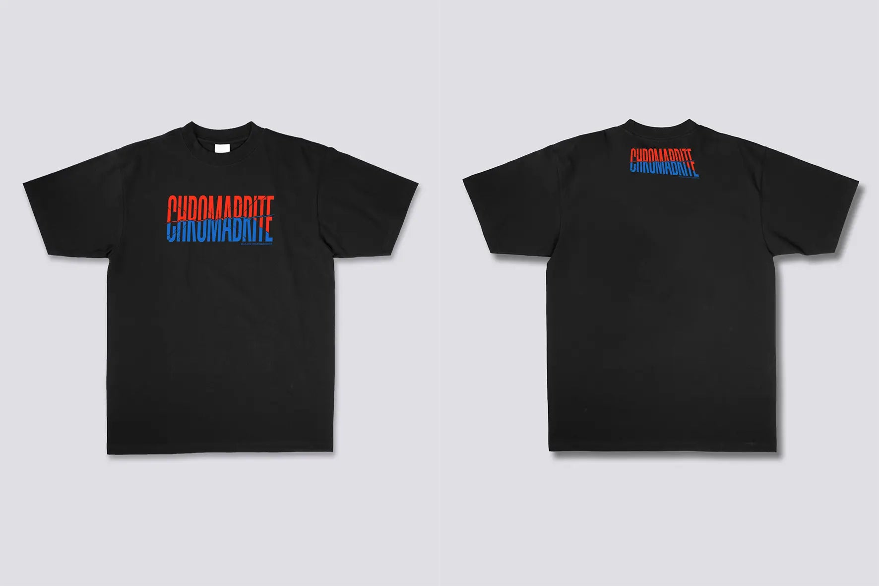 Signature Duo-Tone Logo Graphic Tee - Ins Style - ChromaBrite ChromaBrite Clothing