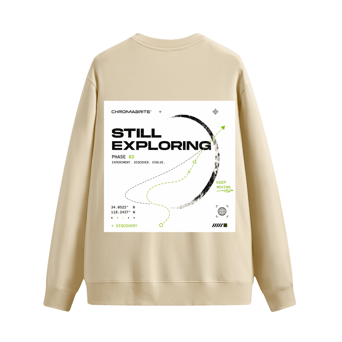 ChromaBrite Green Hoodie Alternative | Oversized Graphic Crewneck ChromaBrite Clothing