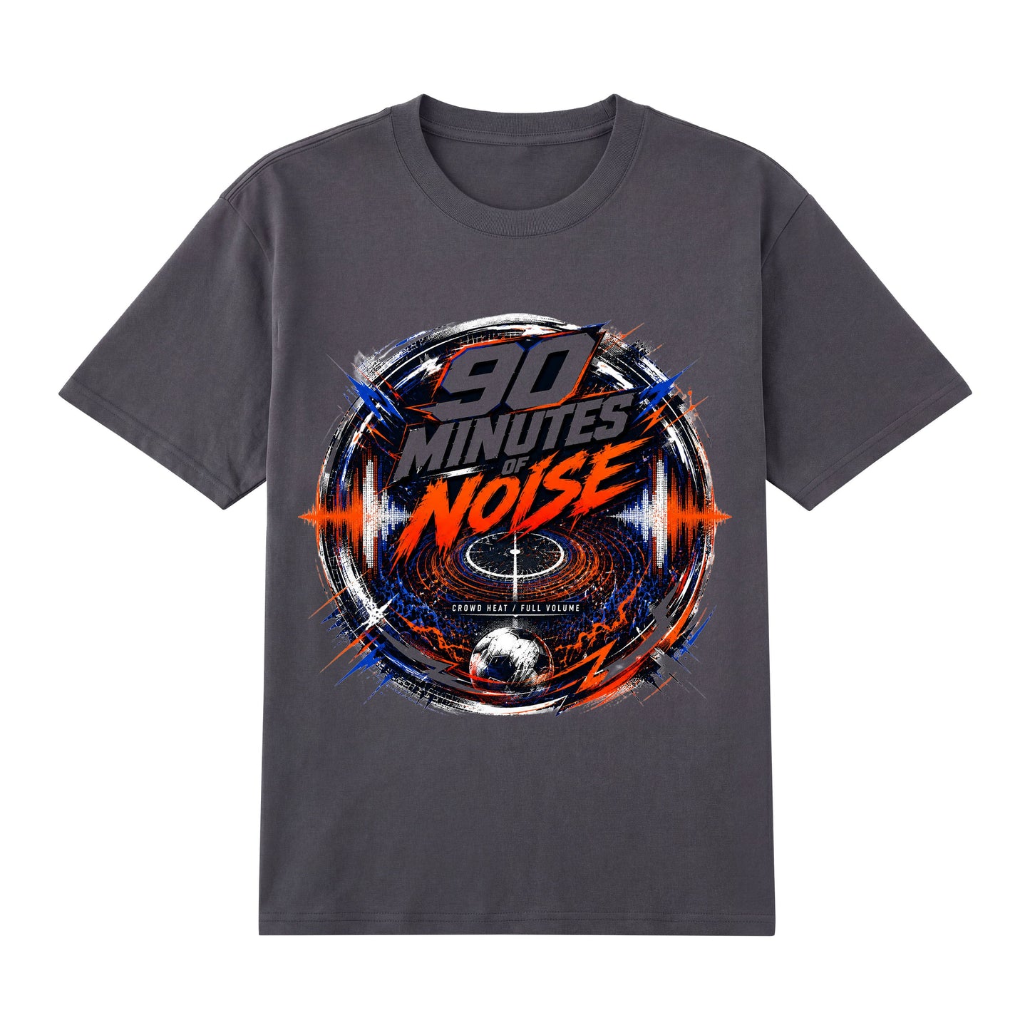 90 Minutes of Noise — World Cup Football Soundwave Graphic T-Shirt | Premium 200gsm Cotton | 7 Colors