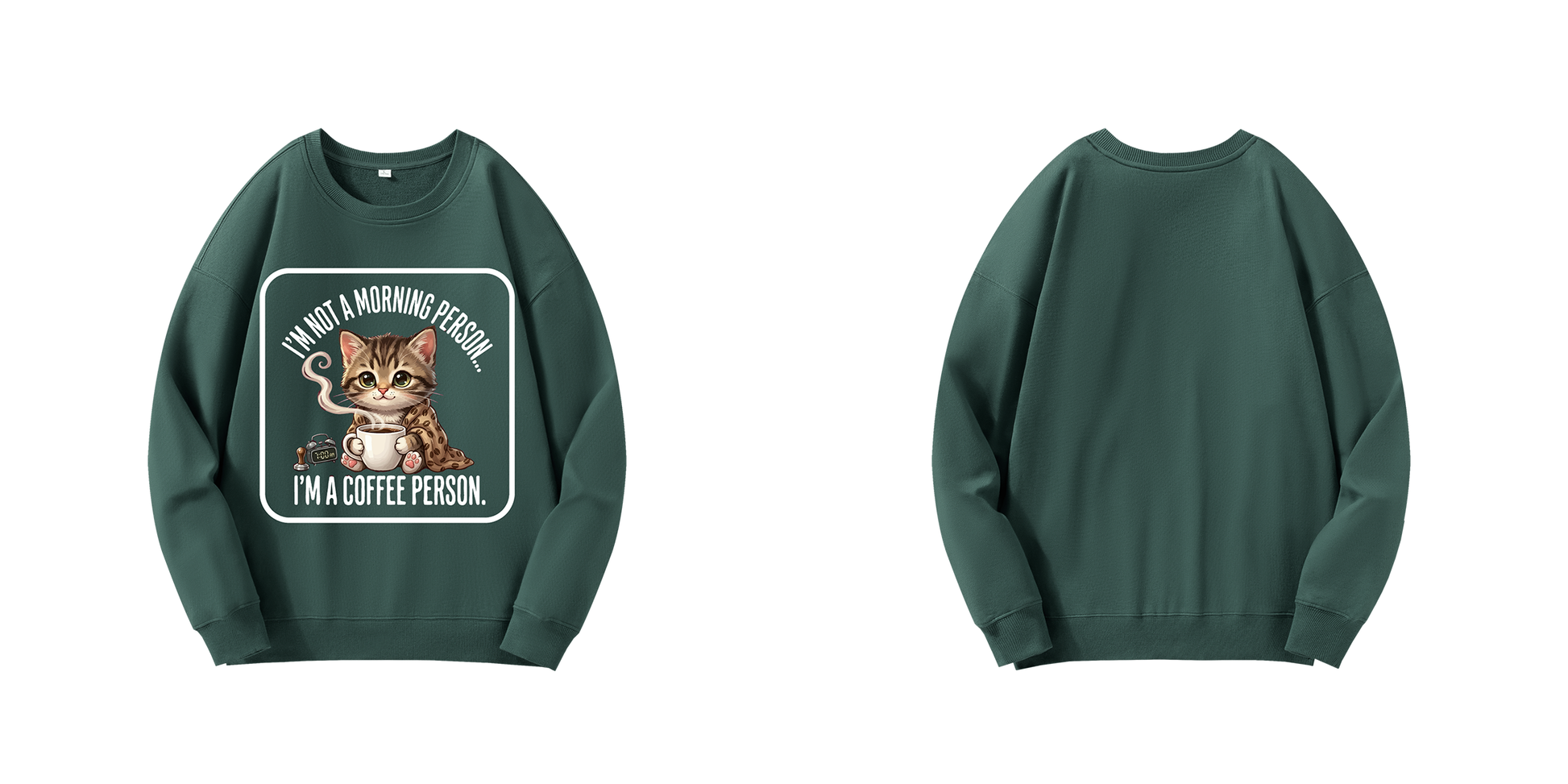 ChromaBrite "I‘M NOT A MORNING PERSON" 330GSM Ultra-Heavyweight Sweatshirts ChromaBrite Clothing