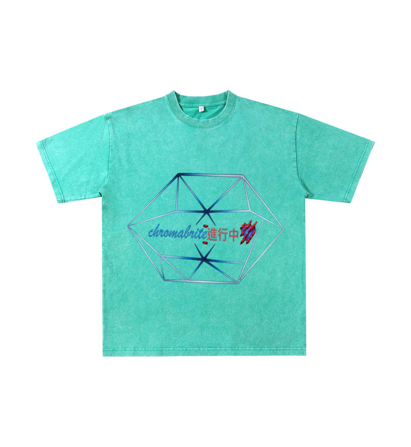 Chromabrite Oversized Acid Wash T-Shirt – Graphic Print Crew Neck T-Shirt for Men Women ChromaBrite Clothing