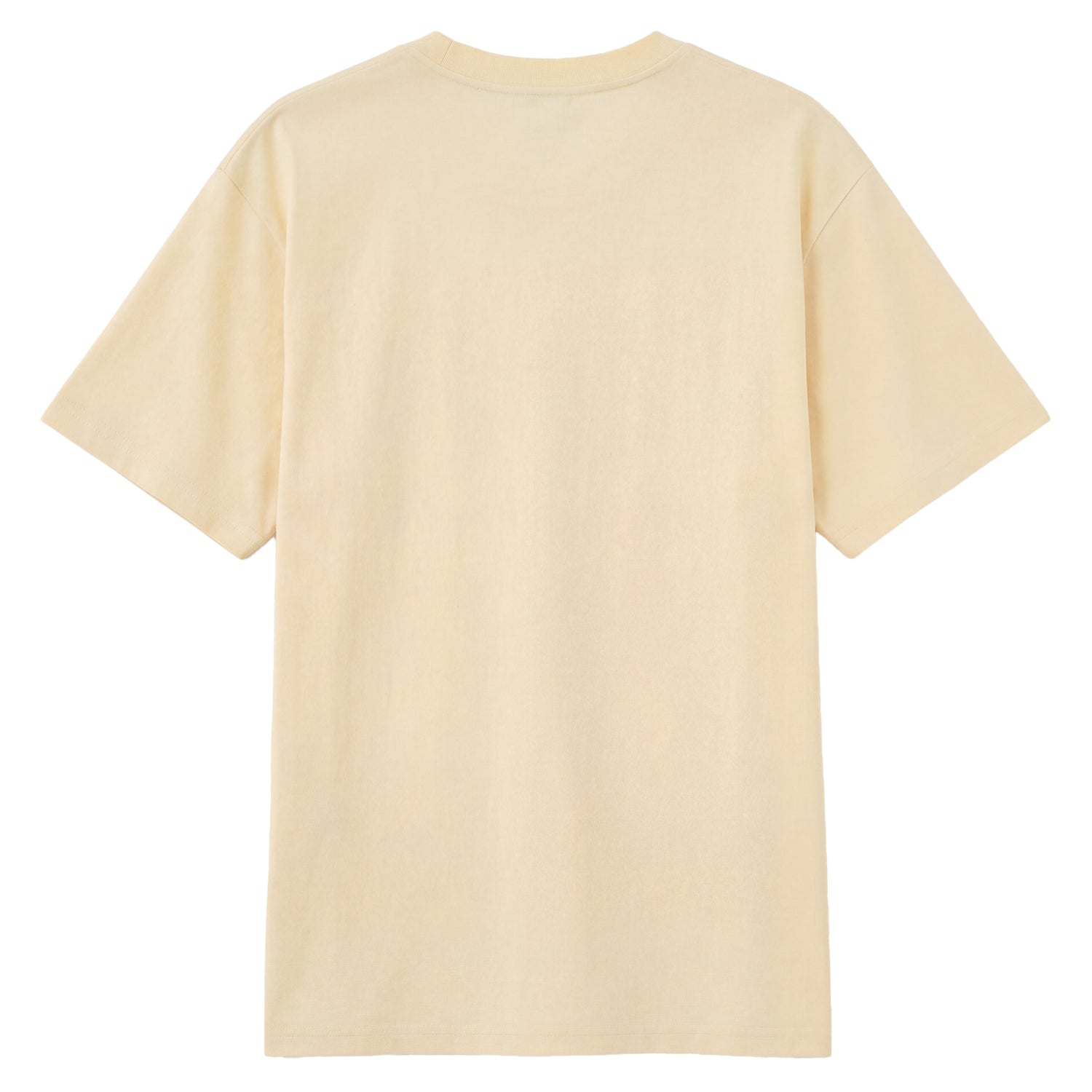 Back view of cream t恤 featuring Arc Narrative Wordmark Staple Tee