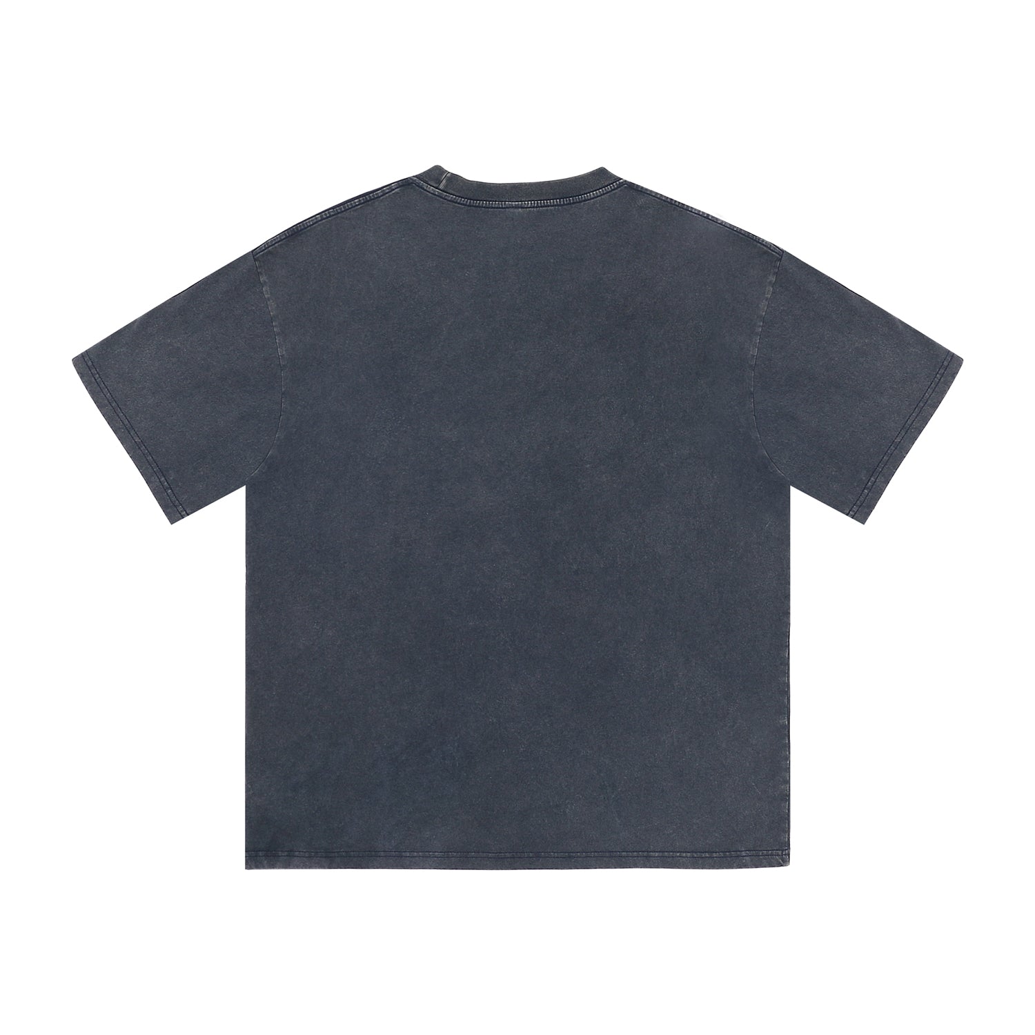 Back view of blue t恤 featuring Arc Narrative Wordmark Vintage Tee