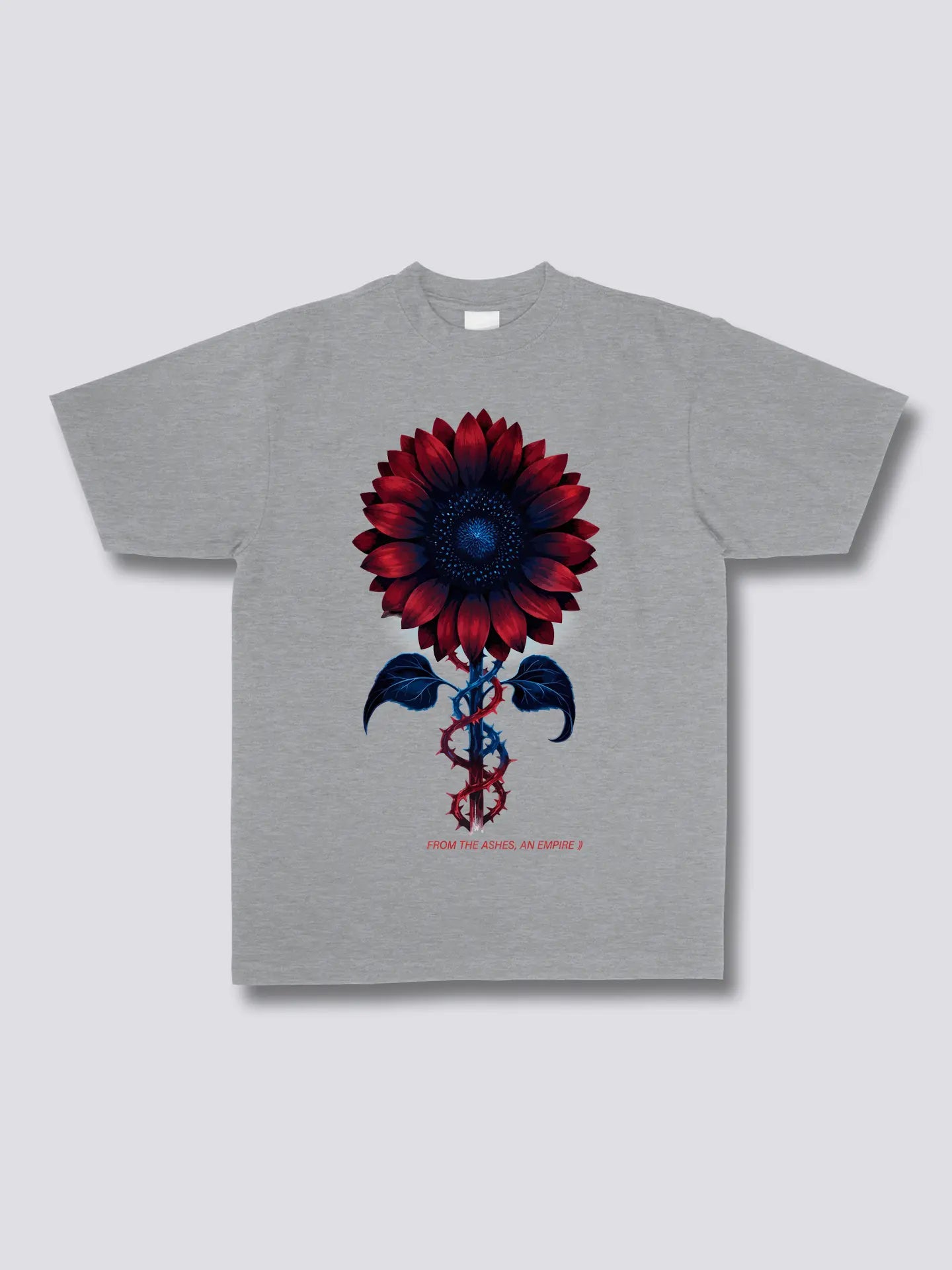 Black Swan Sunflower Abstract Floral Serpentine Graphic T-Shirt ChromaBrite Clothing