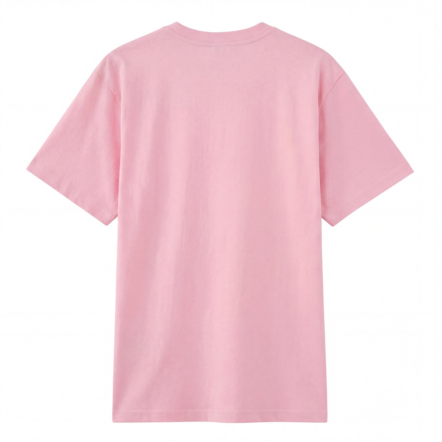 Back view of pink t恤 featuring BLOOM AT YOUR OWN PACE Staple Tee