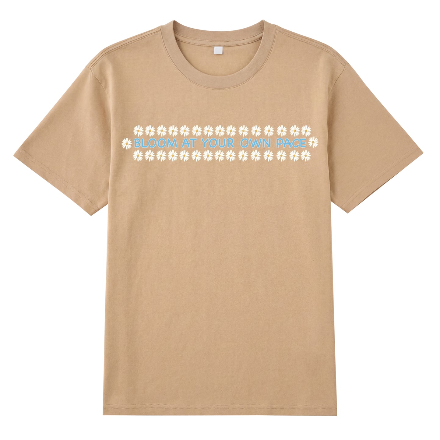Alternate angle of yellow t恤 featuring BLOOM AT YOUR OWN PACE Staple Tee