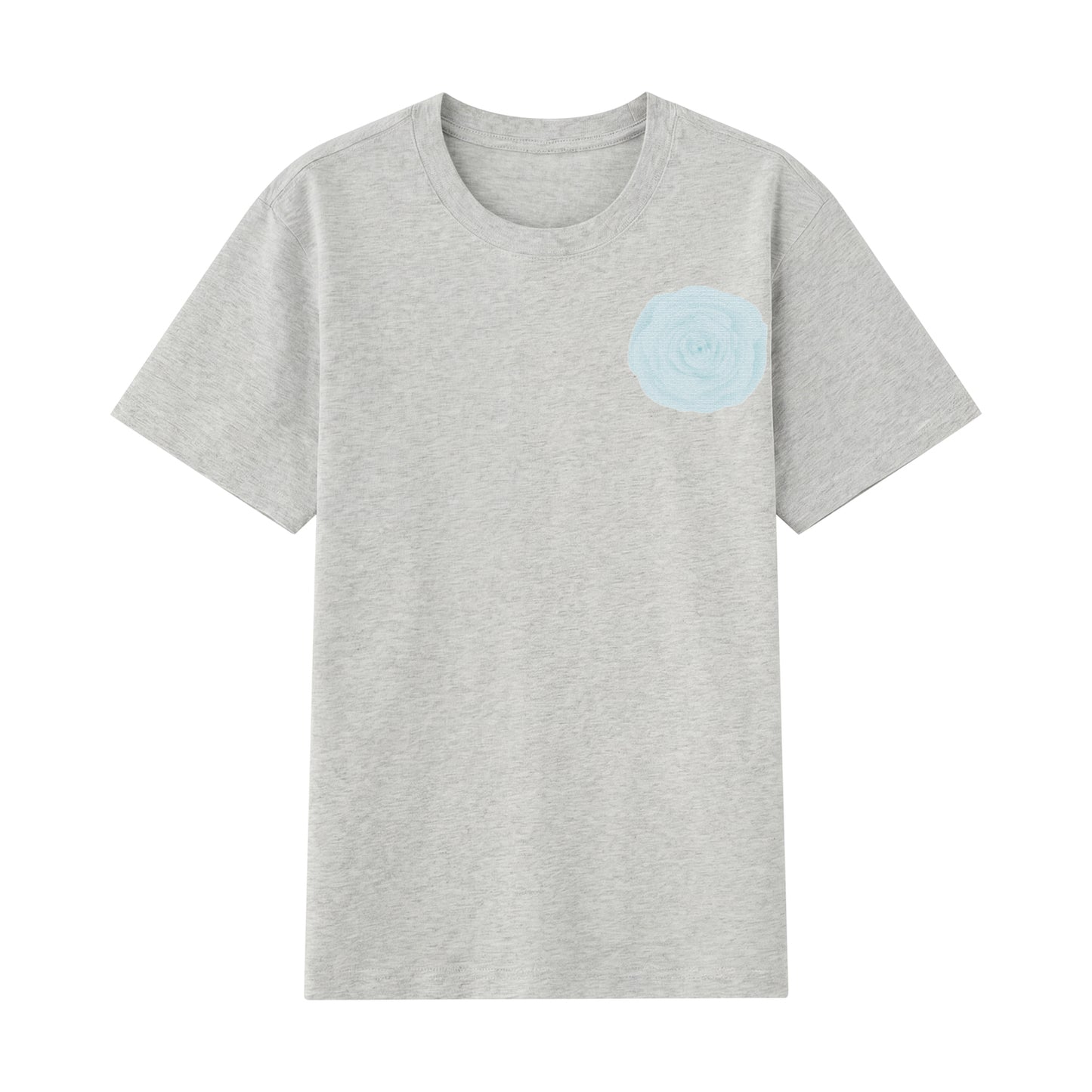 Detail view of blue t恤 featuring Blue Lace Bloom Staple Tee - 展示5