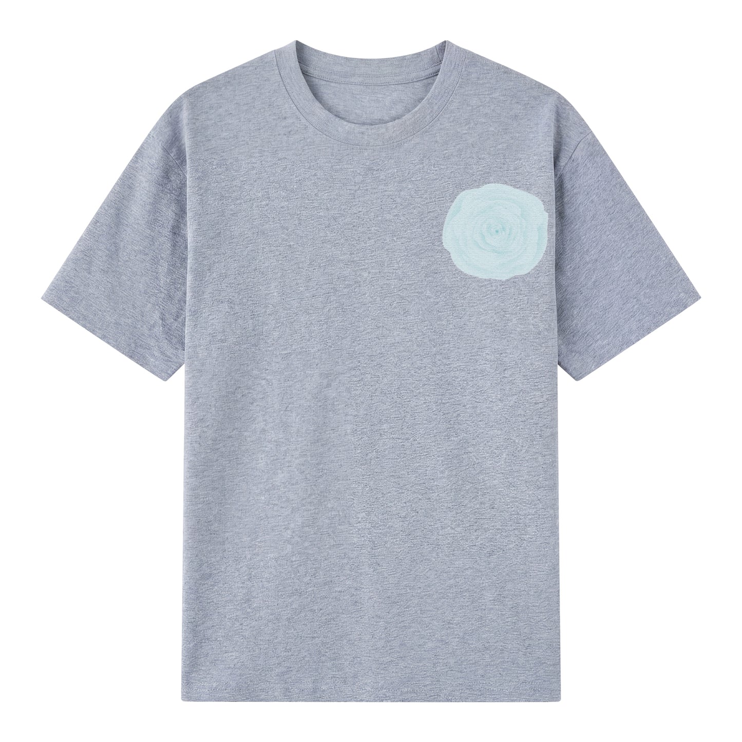 Detail view of blue t恤 featuring Blue Lace Bloom Staple Tee