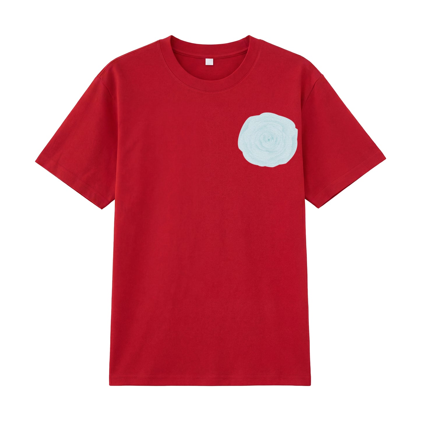 Alternate angle of blue t恤 featuring Blue Lace Bloom Staple Tee - 展示2