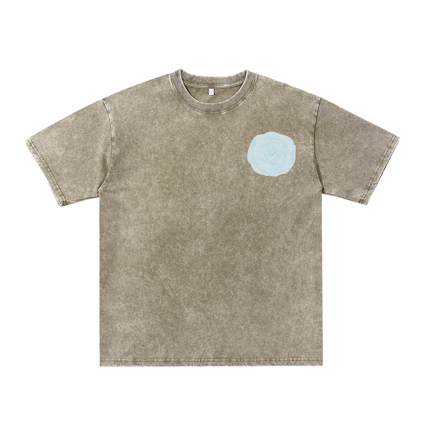 Alternate angle of blue t恤 featuring Blue Lace Bloom Vintage Tee - 展示3