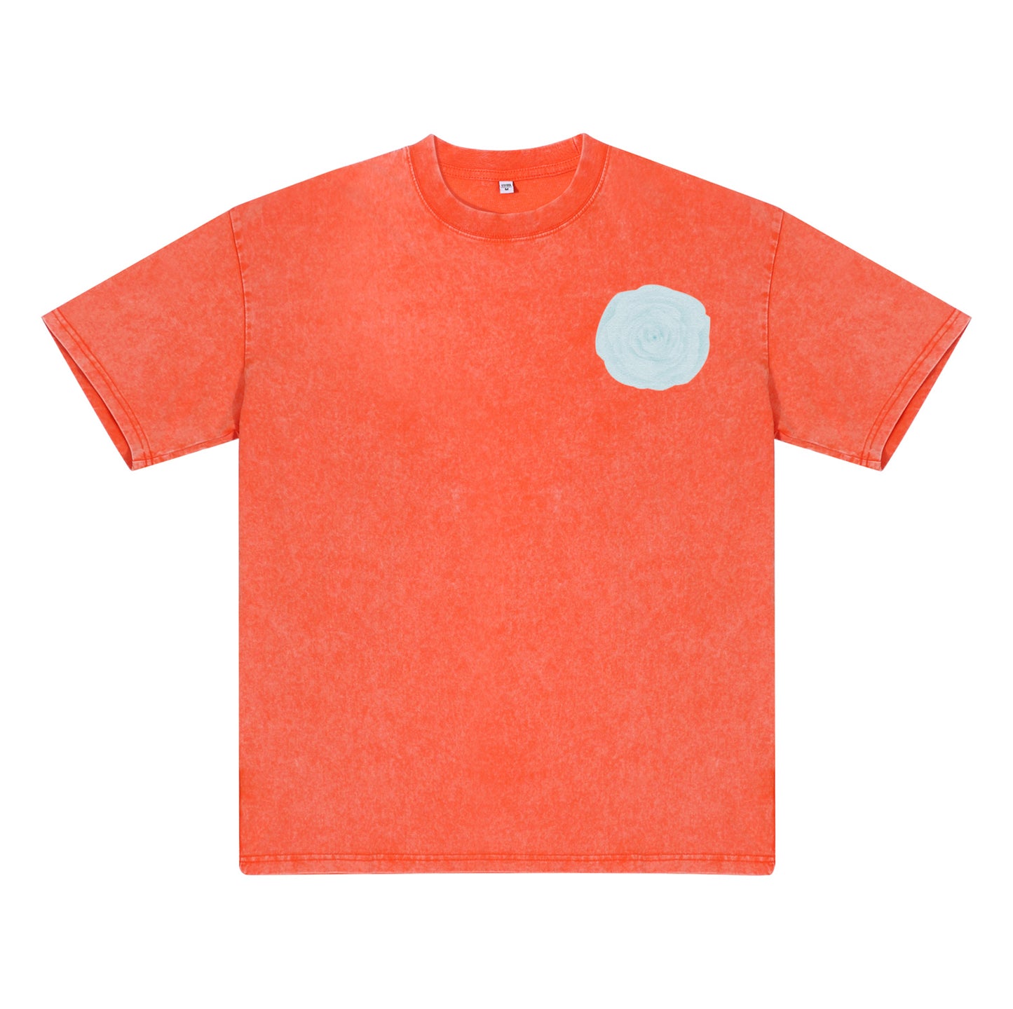 Detail view of blue t恤 featuring Blue Lace Bloom Vintage Tee - 展示5
