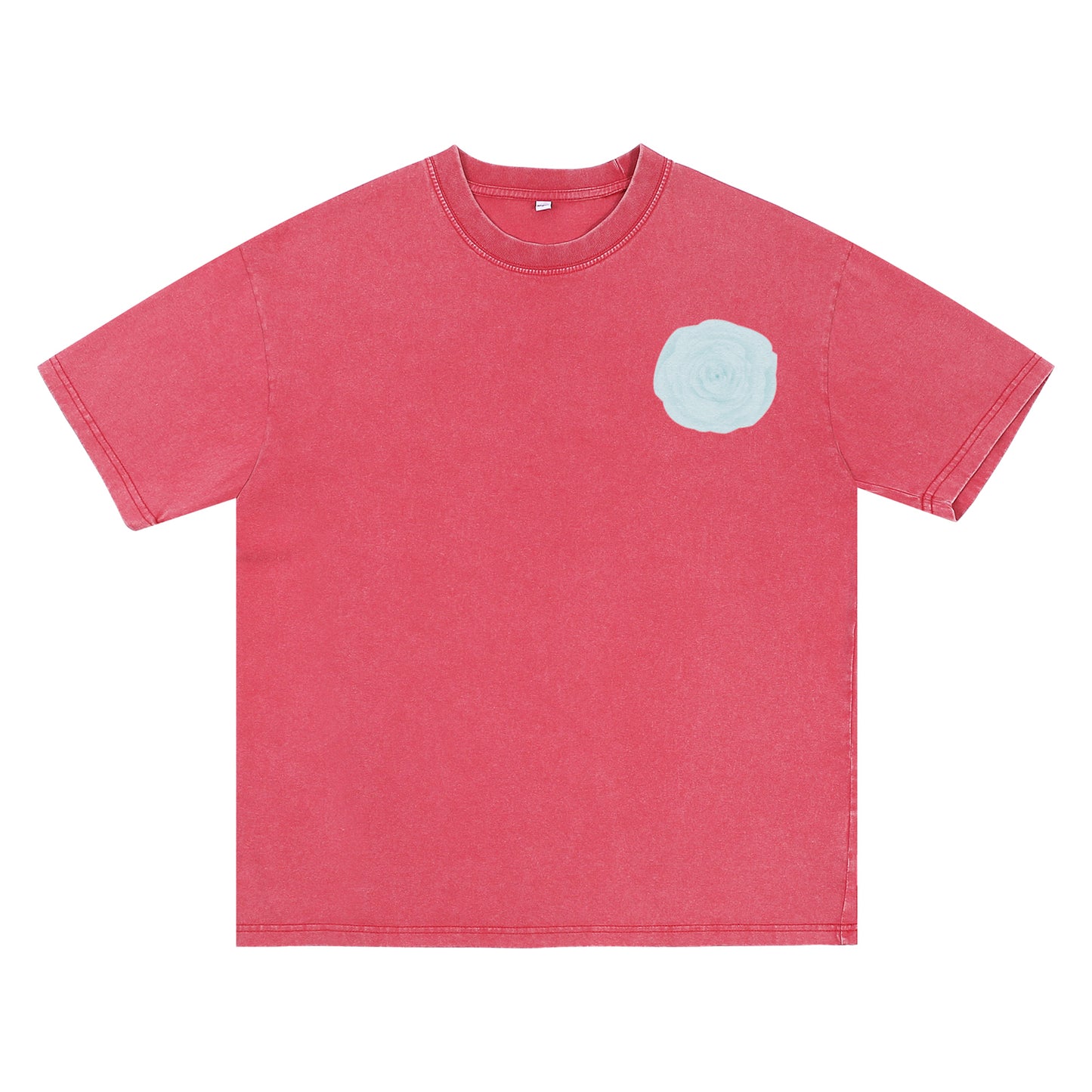 Alternate angle of blue t恤 featuring Blue Lace Bloom Vintage Tee