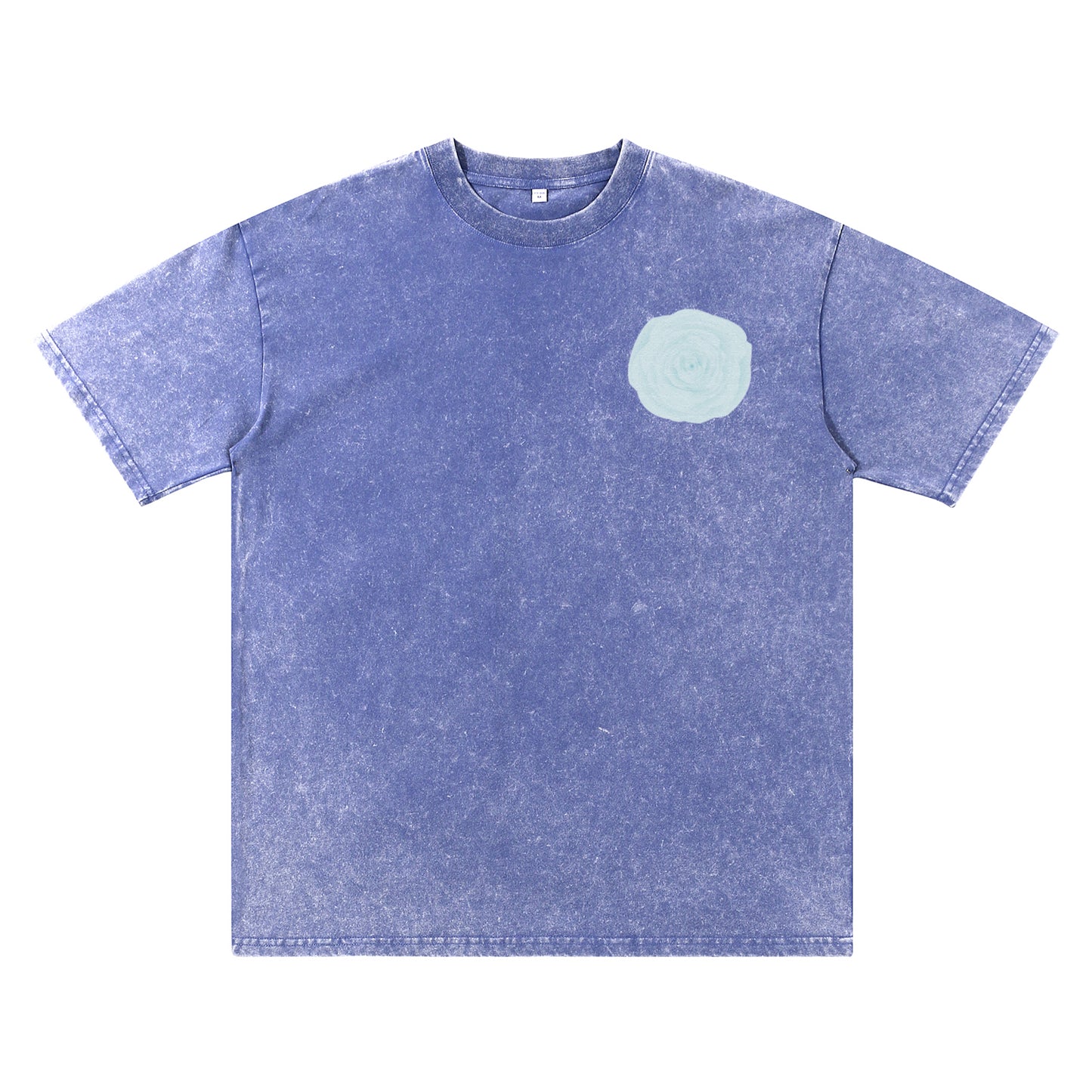 Alternate angle of blue t恤 featuring Blue Lace Bloom Vintage Tee - 展示2