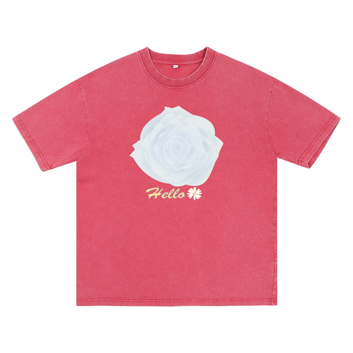 Alternate angle of blue t恤 featuring Blue Whisper Rose Vintage Tee