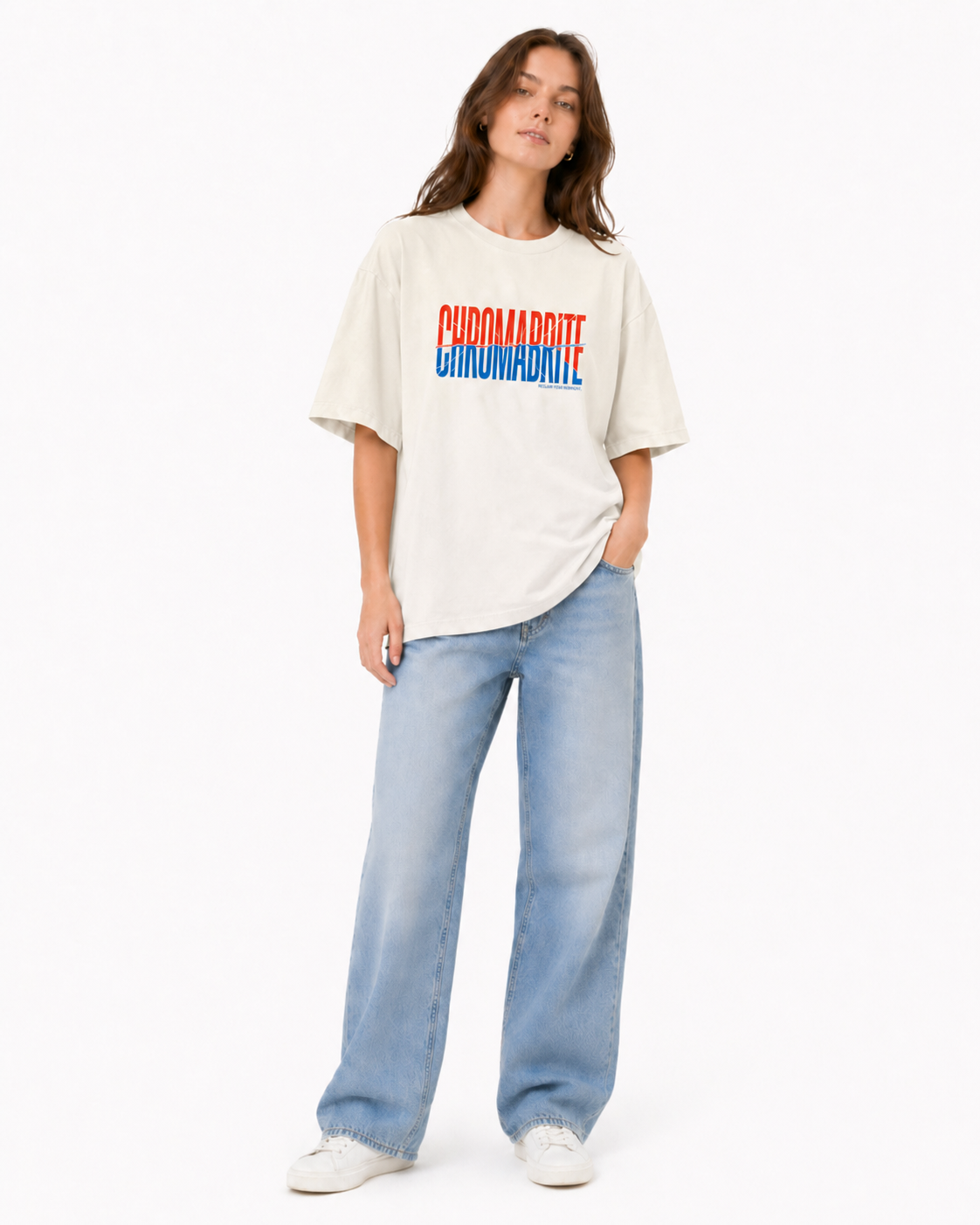Signature Duo-Tone Logo Graphic Tee - Ins Style - ChromaBrite ChromaBrite Clothing - 展示5